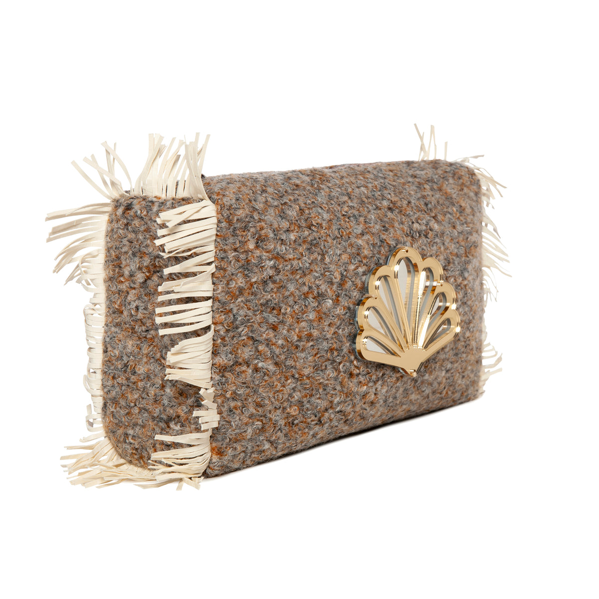 MELISSA Pouch | Mocha Snowball Peacock