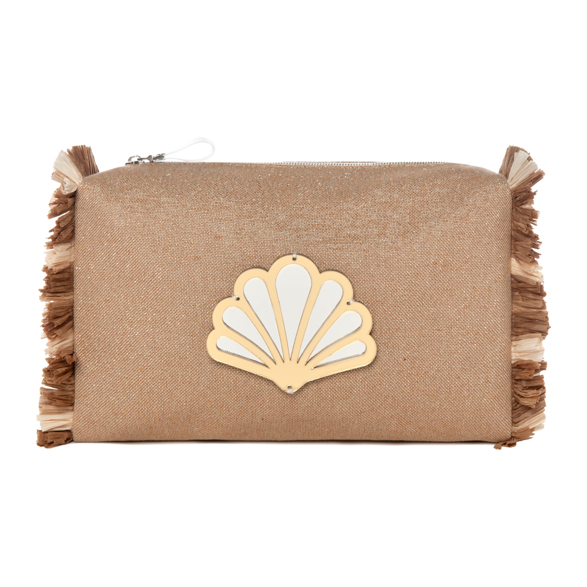 MELISSA Pouch | Shinny Taupe Peacock