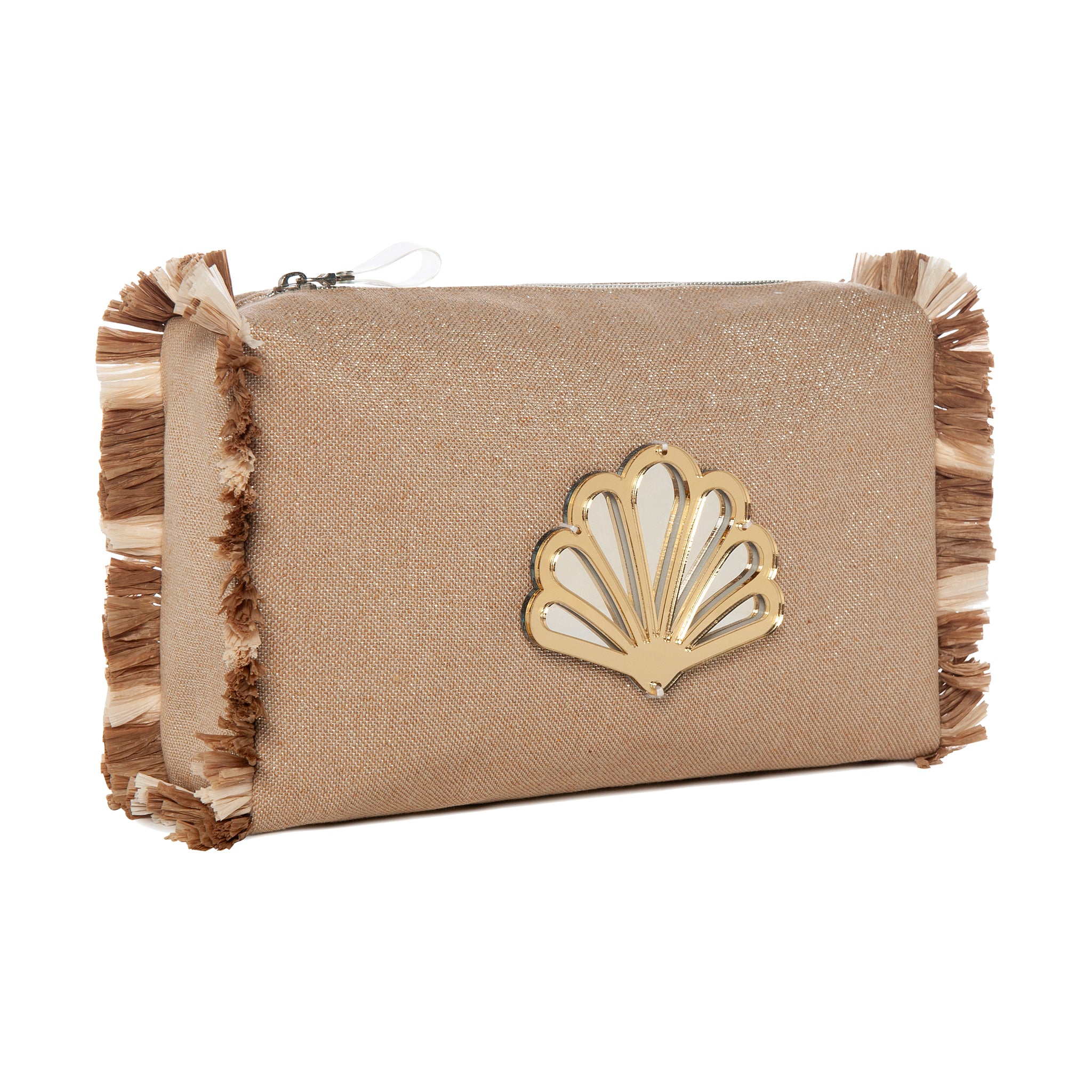 MELISSA Pouch | Shinny Taupe Peacock