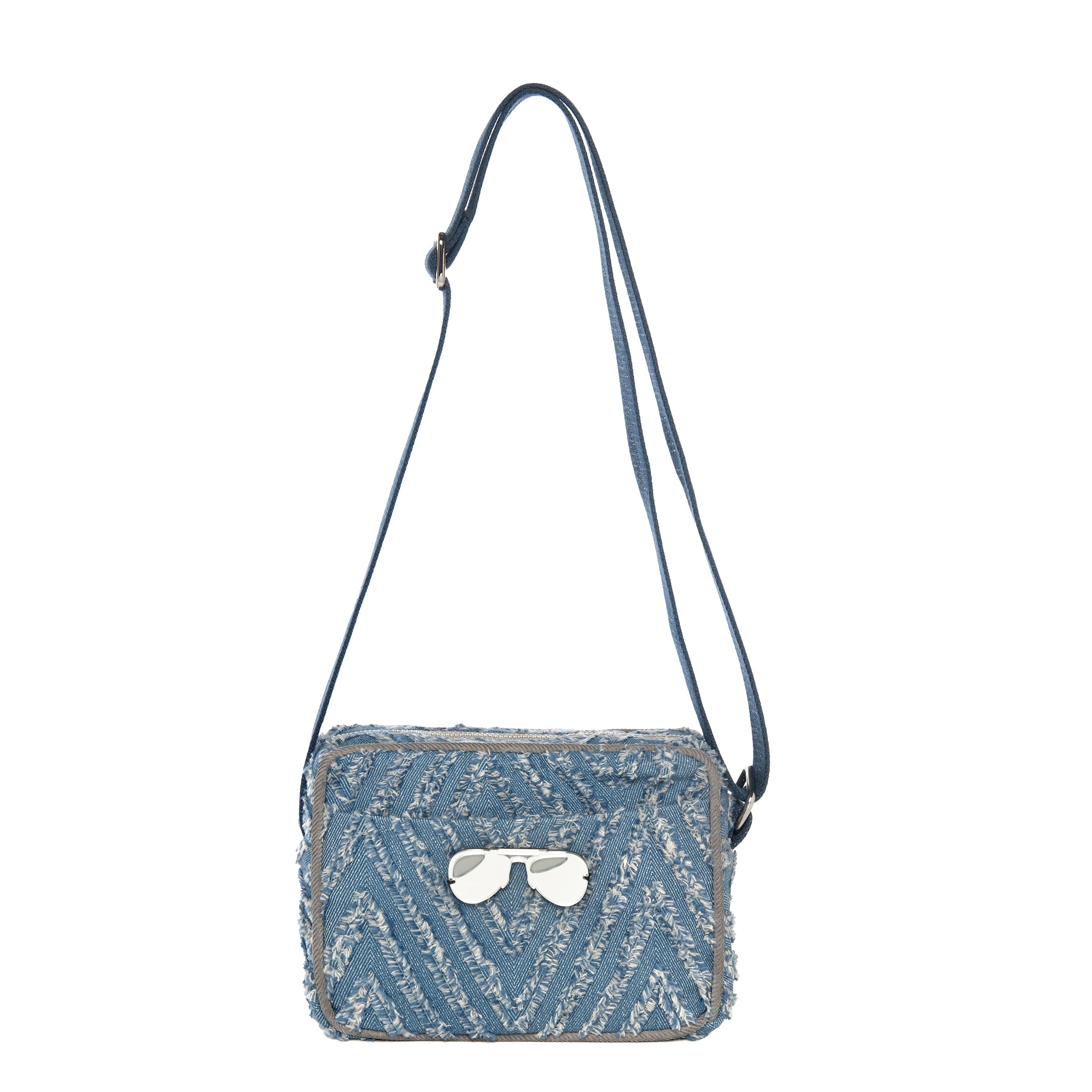 MIMI Shoulder bag small | Light Blue Fringe Glasses