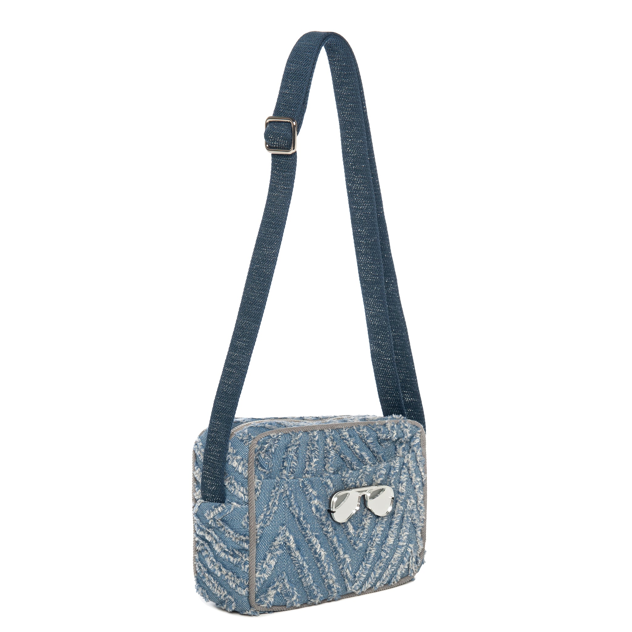 MIMI Shoulder bag small | Light Blue Fringe Glasses