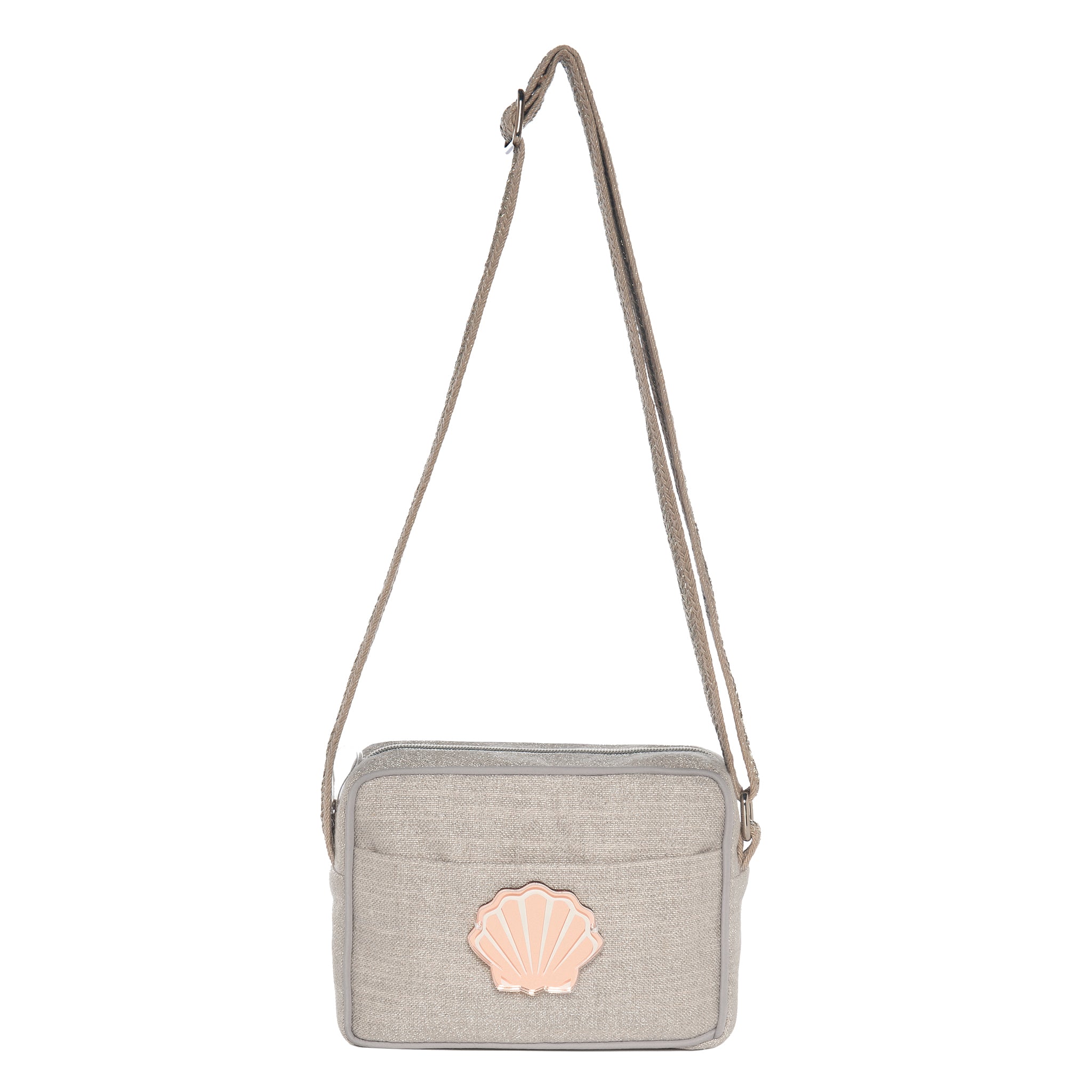 MIMI Shoulder bag small | Taupe Sparkle Shell