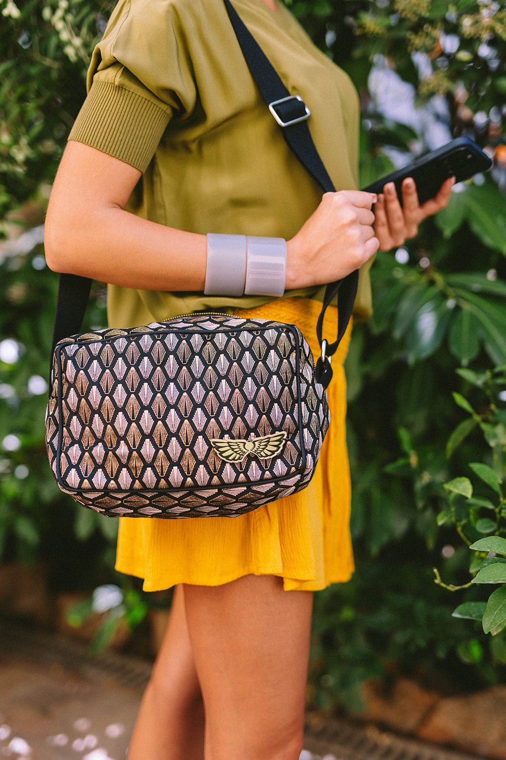 NADIA Shoulder Bag | Art Deco Wings