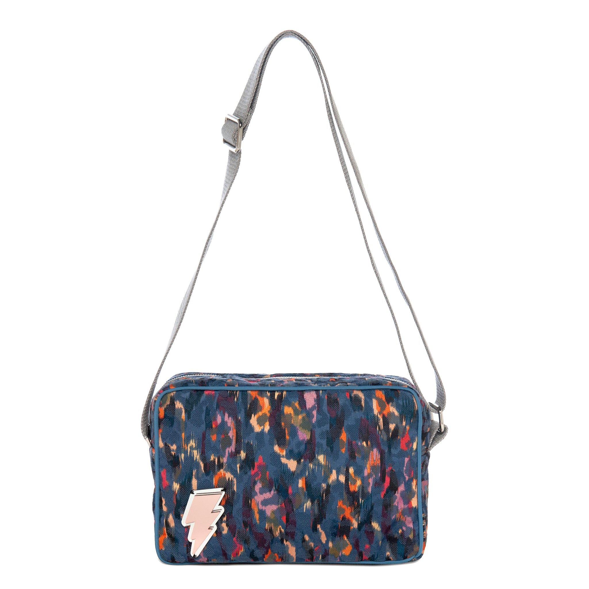 NADIA Shoulder Bag | Blue Paint Brush Lighting