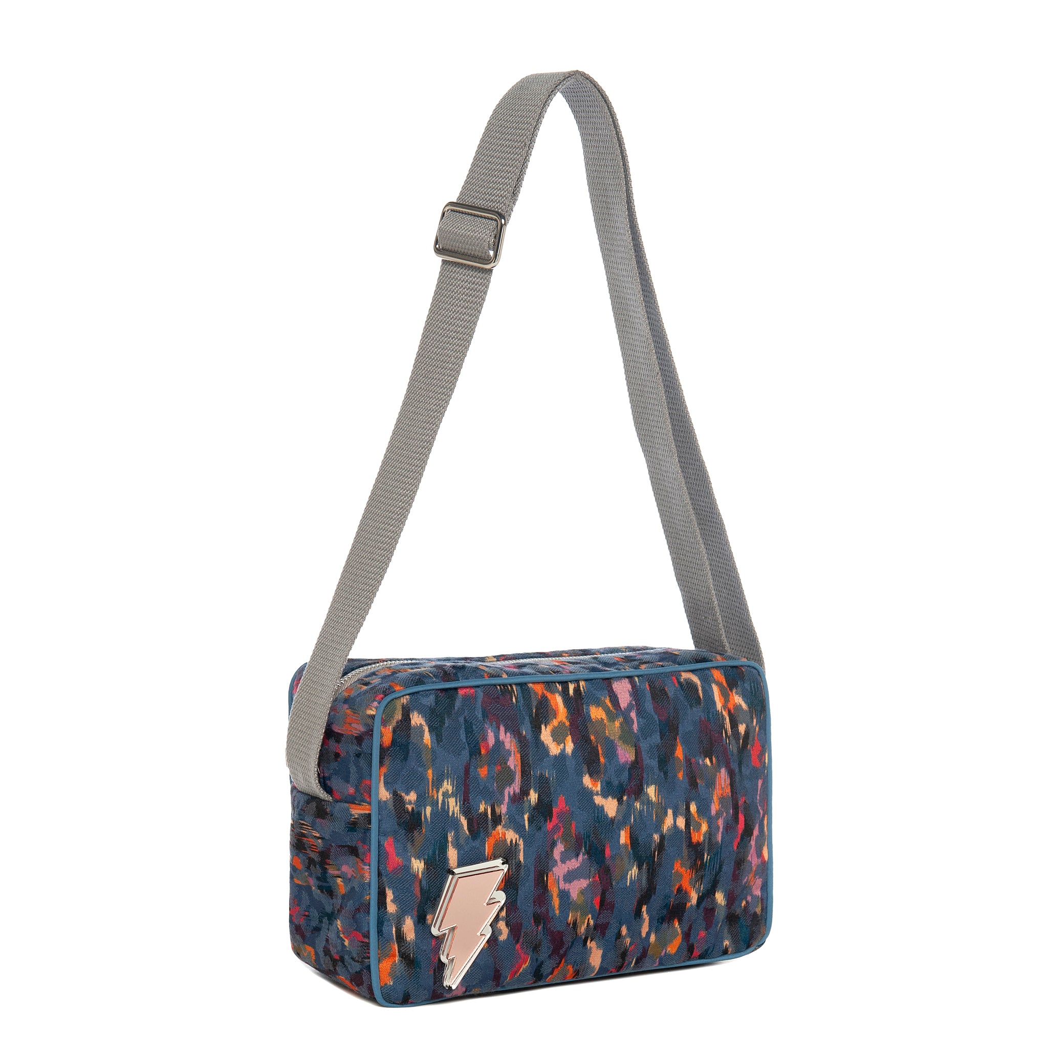 NADIA Shoulder Bag | Blue Paint Brush Lighting