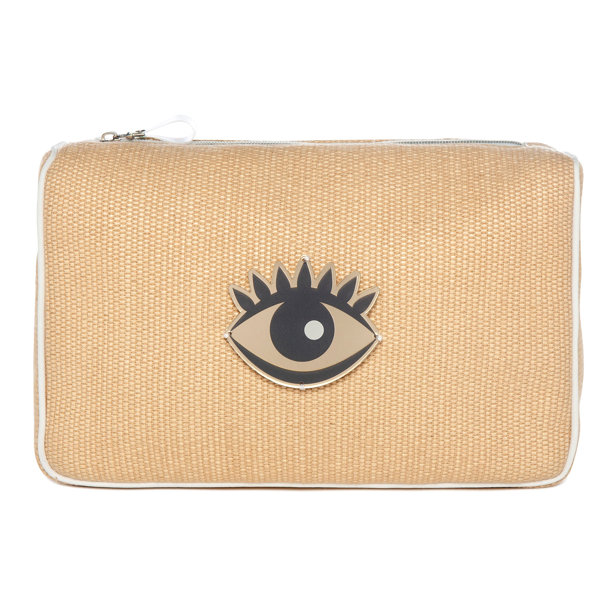OLIVIA Pouch | Beige Stamp Evil Eye