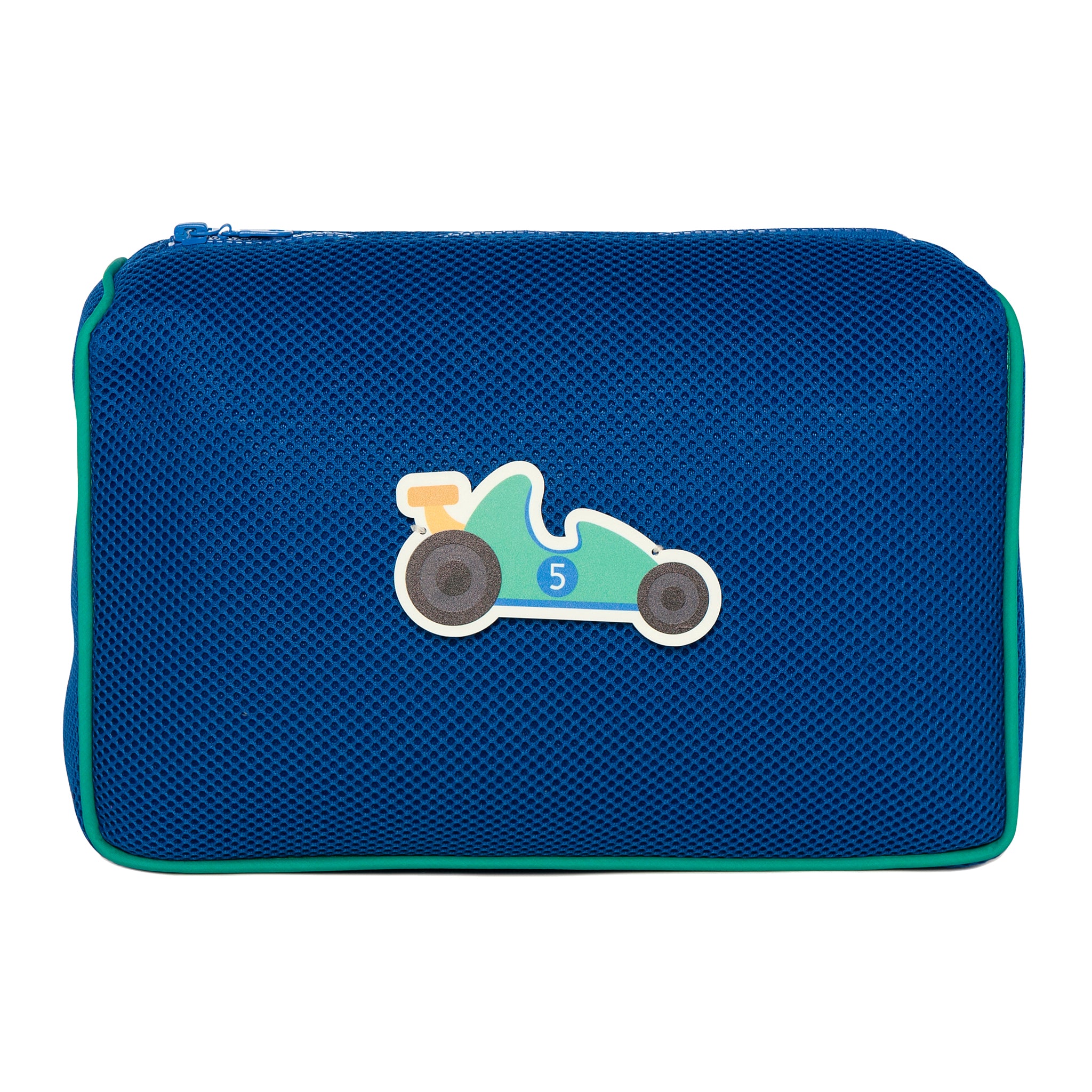 OLIVIA Pouch | Blue Bubbles Racing Car