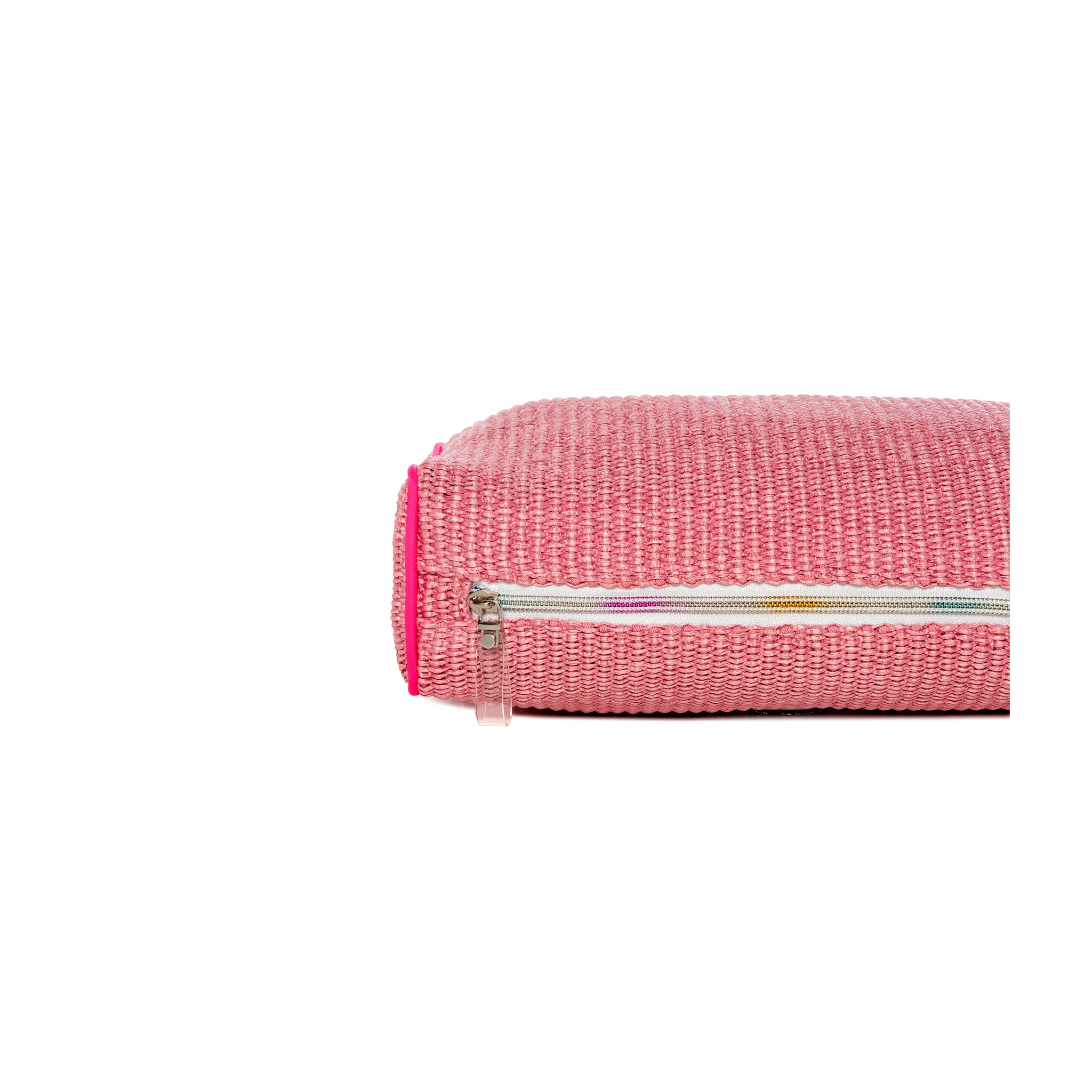 OLIVIA Pouch | Bubblegum Raffia Kiss