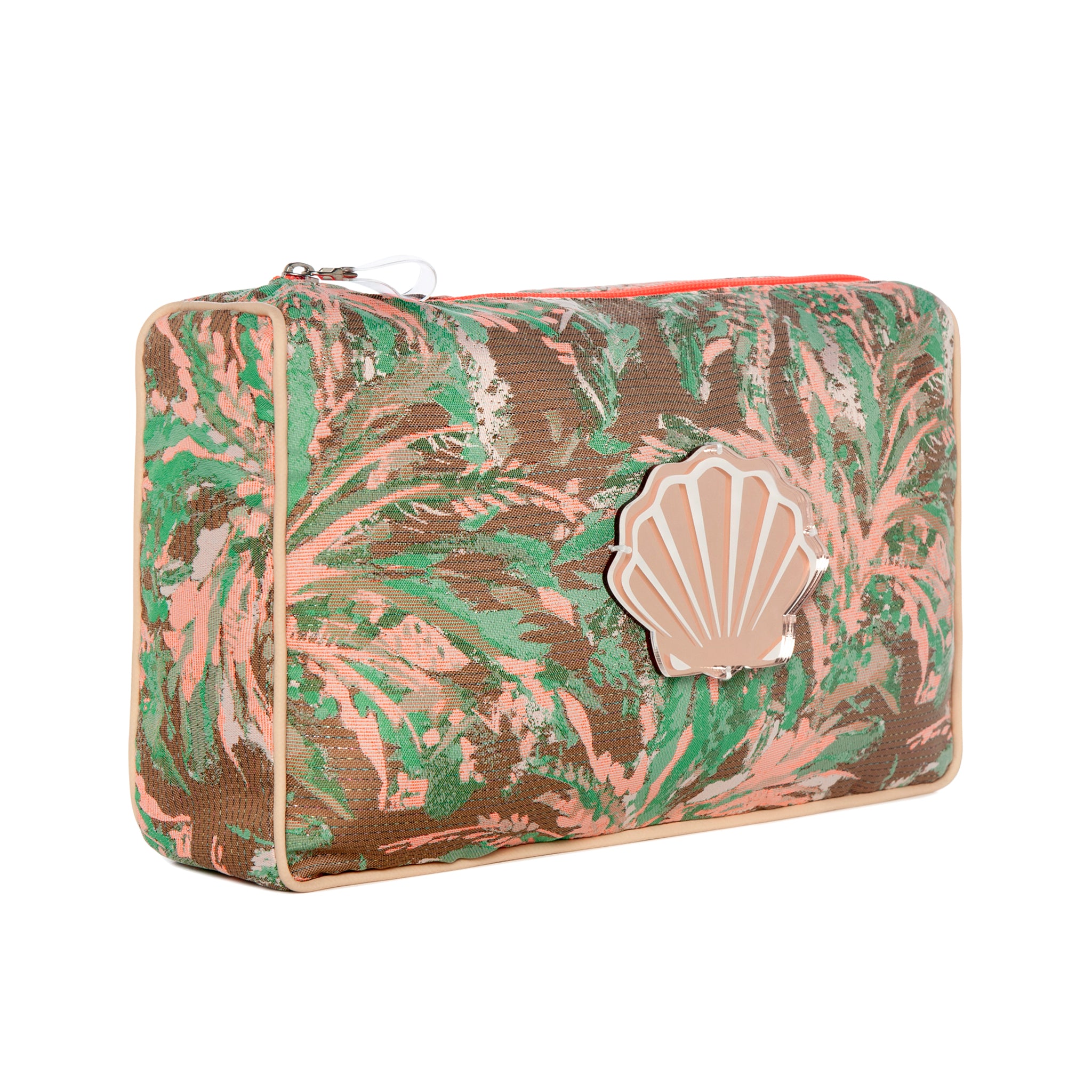 OLIVIA Pouch | Mocha Tropicana Shell