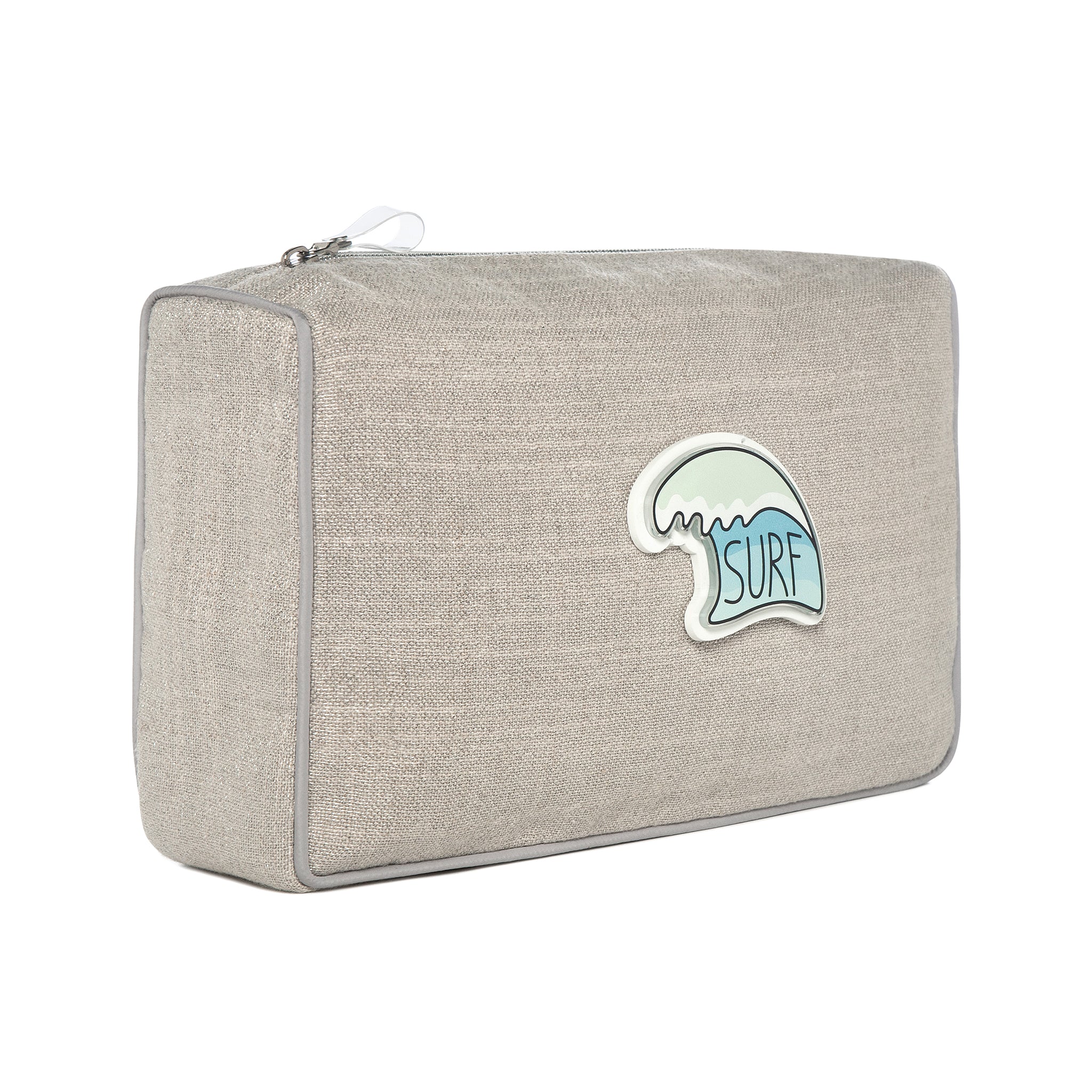 OLIVIA Pouch | Taupe Sparkle Wave