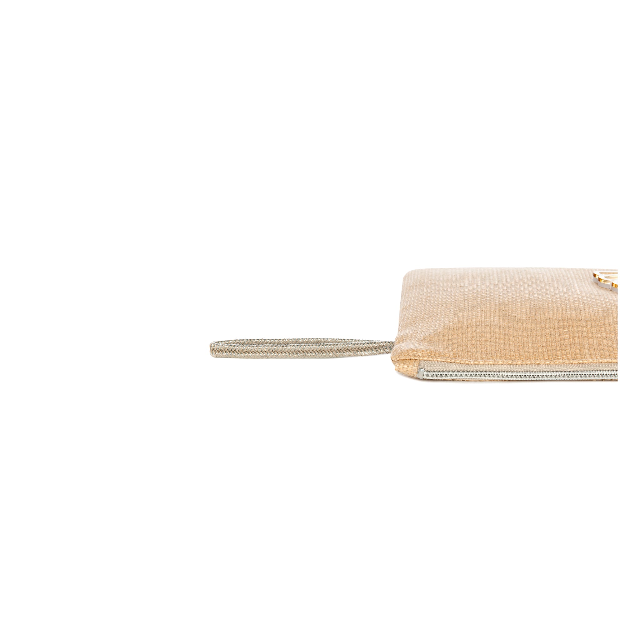 STELLA Pouch | Beige Stamp Peacock