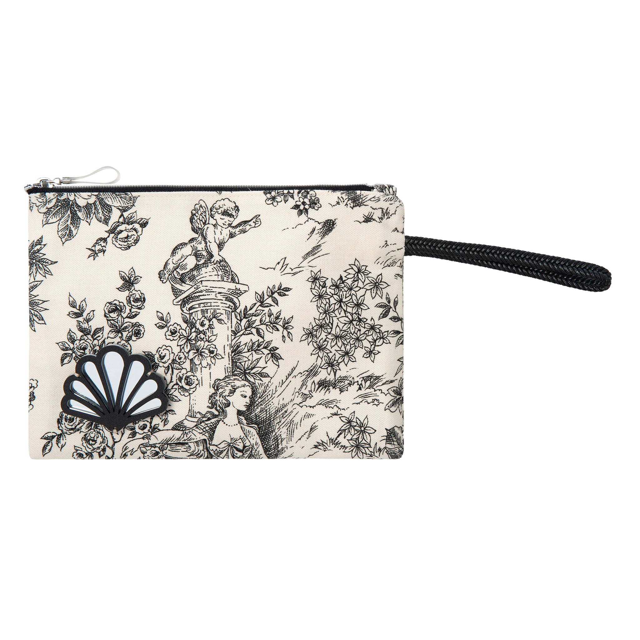 STELLA Pouch | Black Countryside Peacock