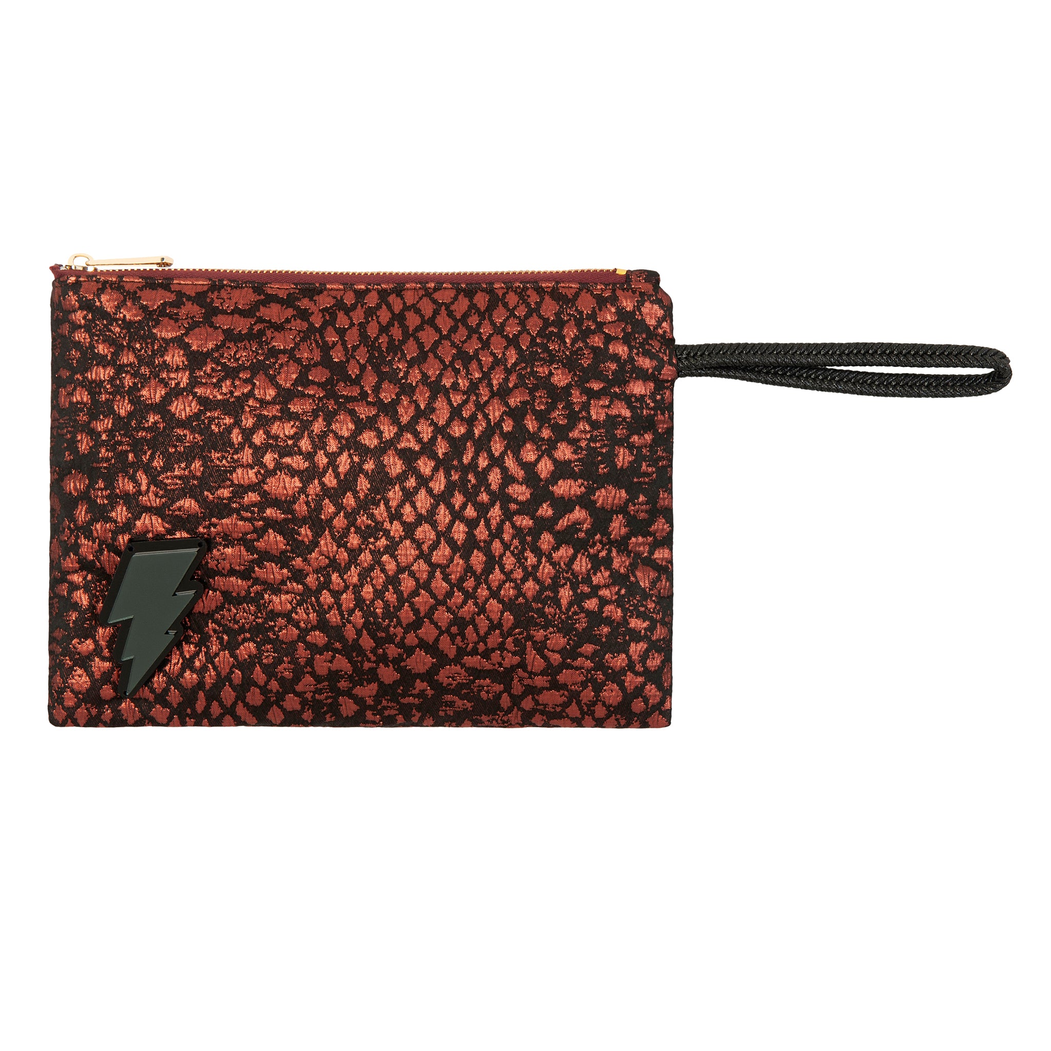 STELLA Pouch | Copper Croc Lightning