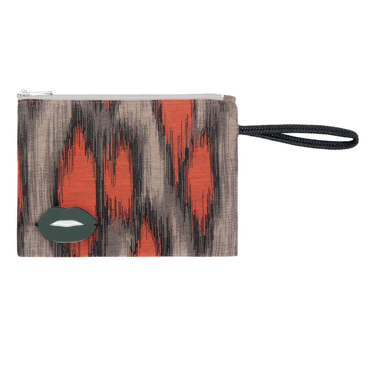 STELLA Pouch | Terracotta Ikat Lips