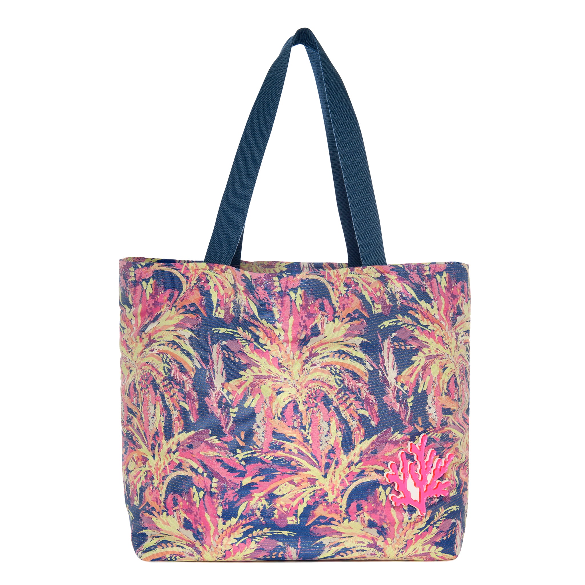 URBAN Large Tote bag | Purple Tropicana Coral