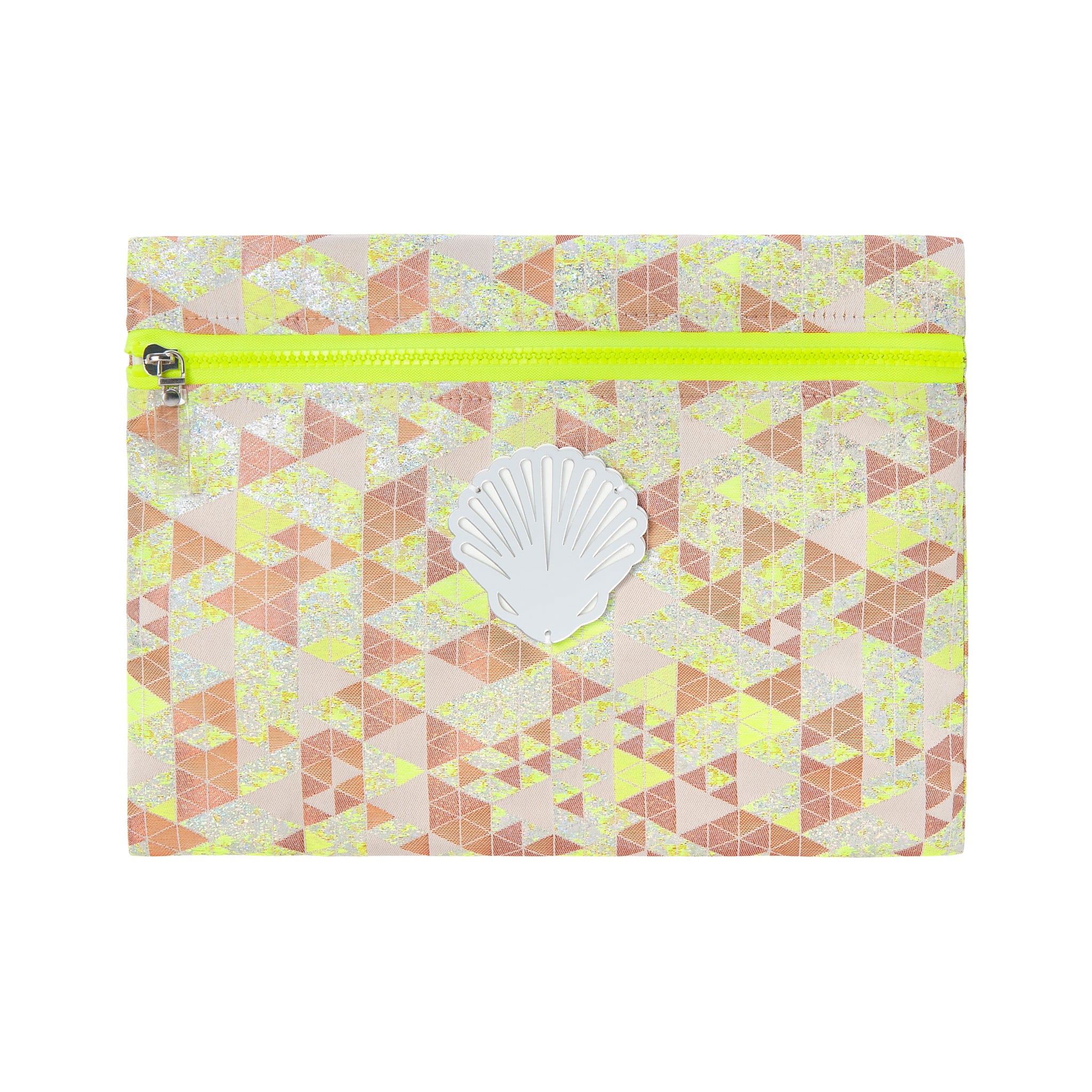 VIOLET Pouch | Bronge Triangles Shell