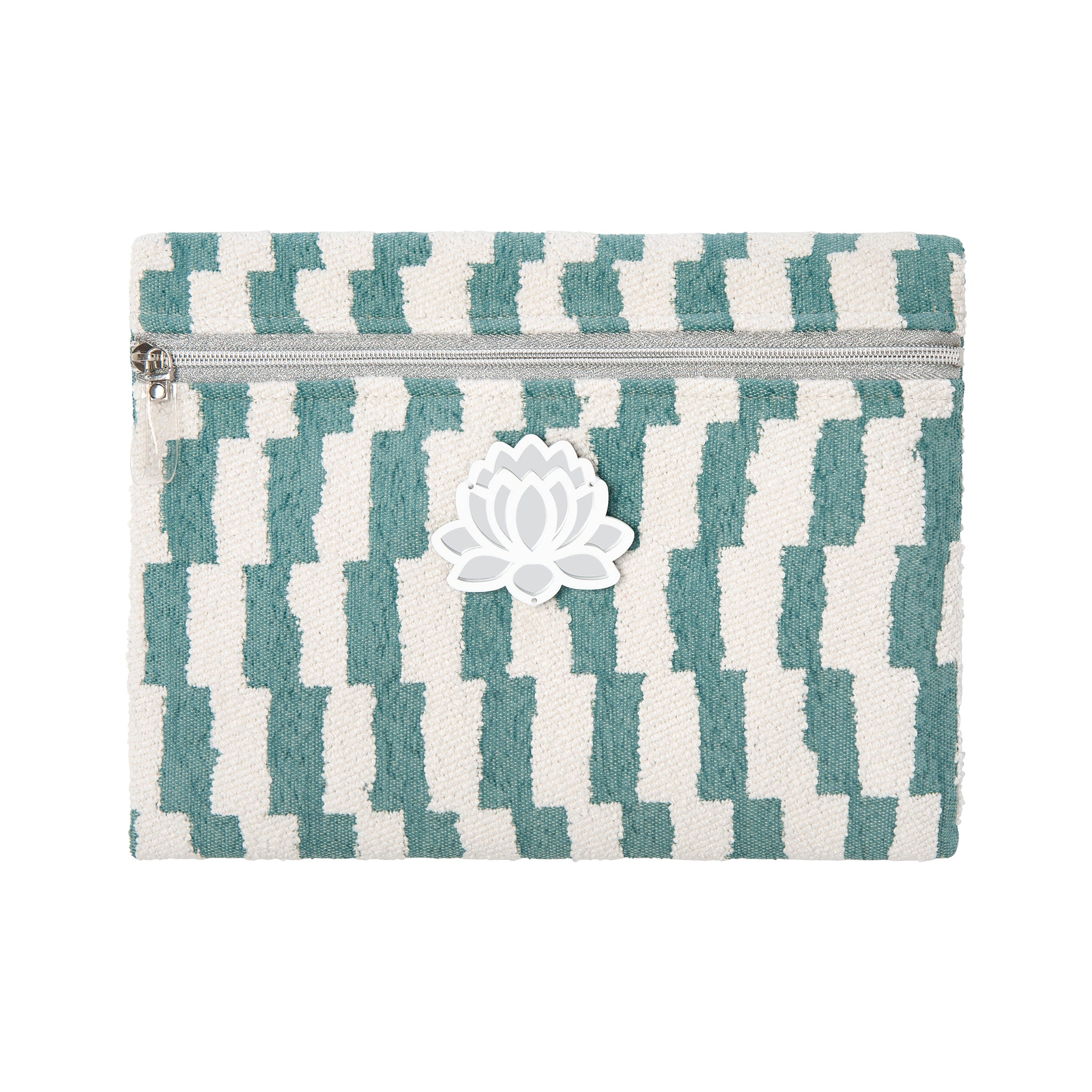 VIOLET Pouch | Green White Brick Coral