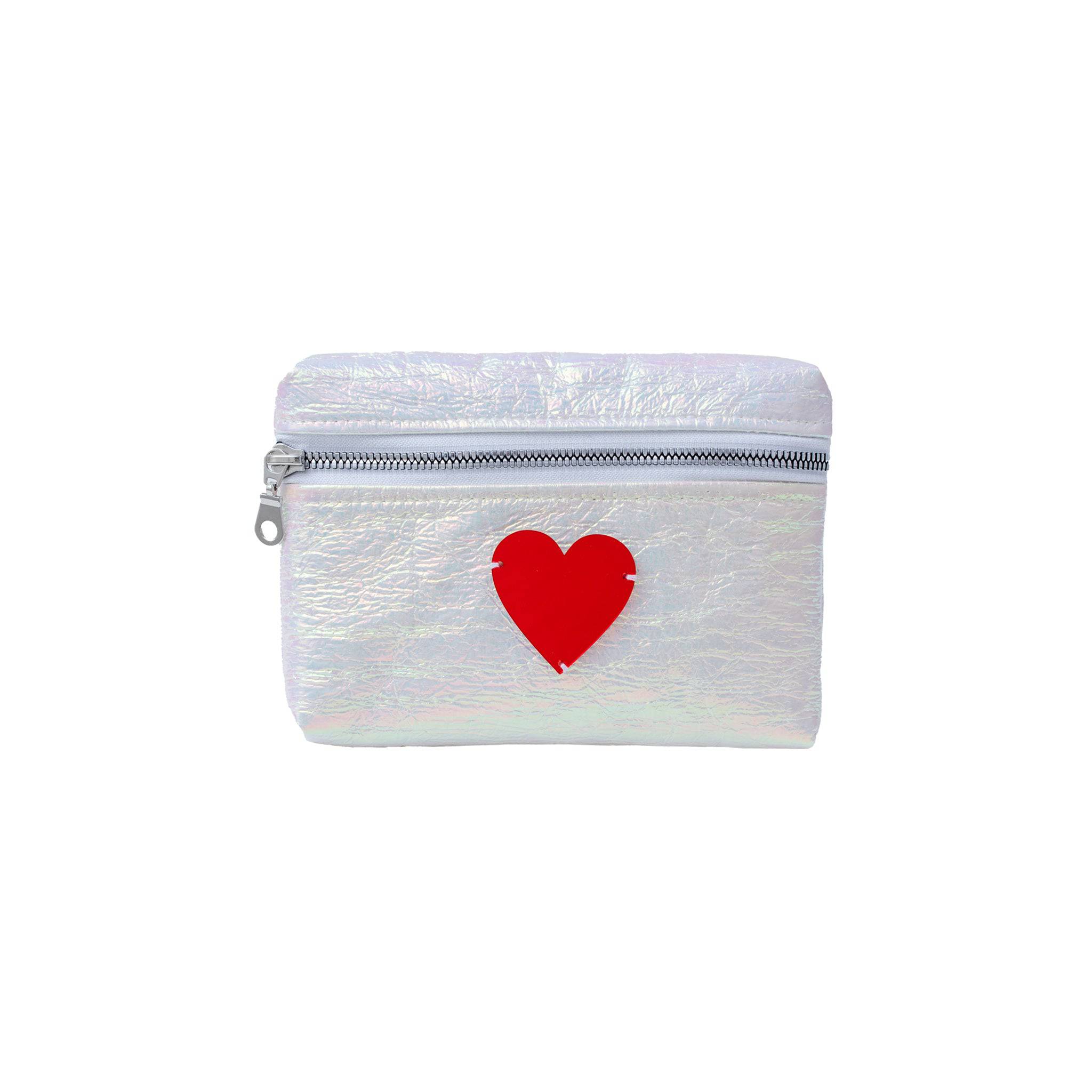 NORA Mini Pouch | Iridescent foil heart