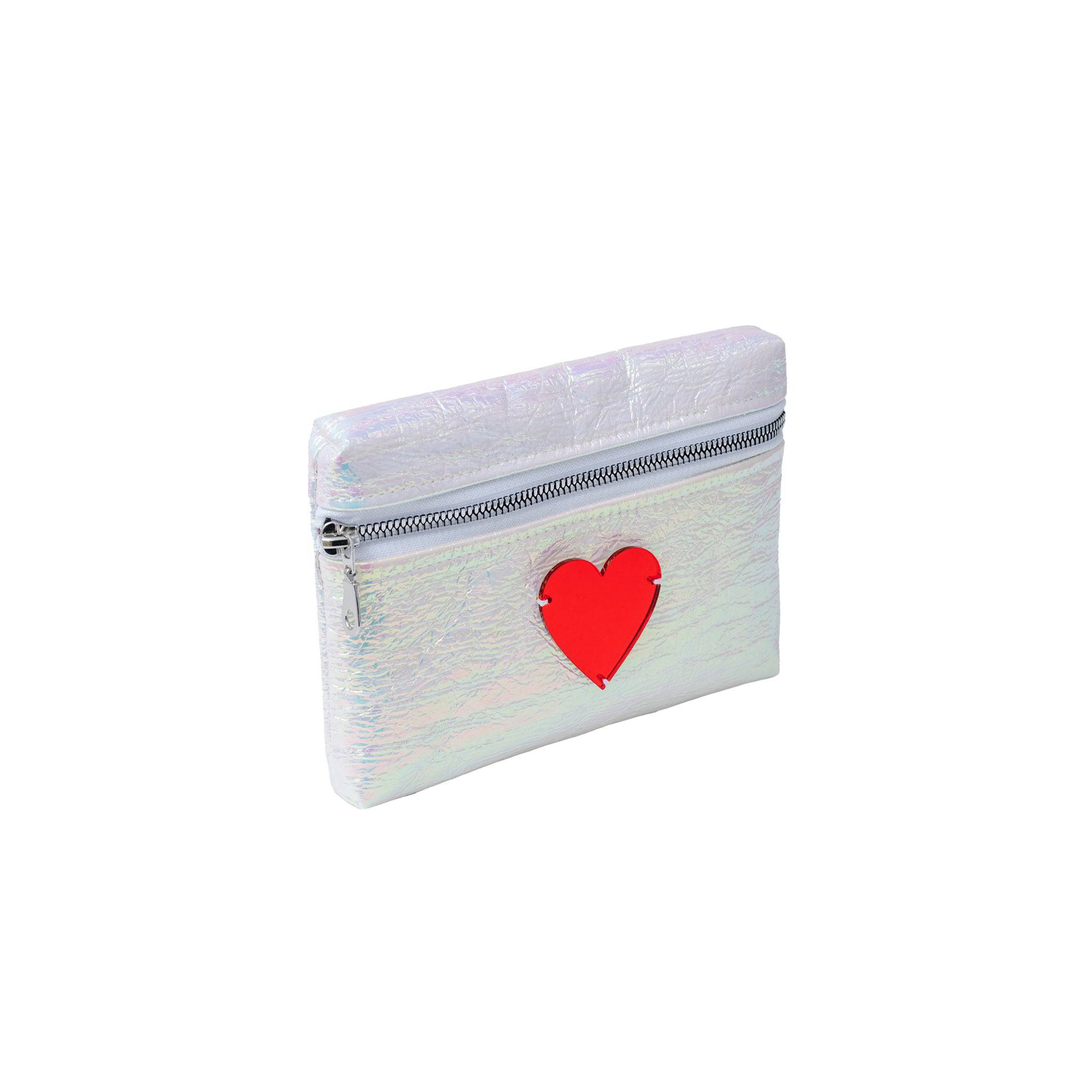 NORA Mini Pouch | Iridescent foil heart