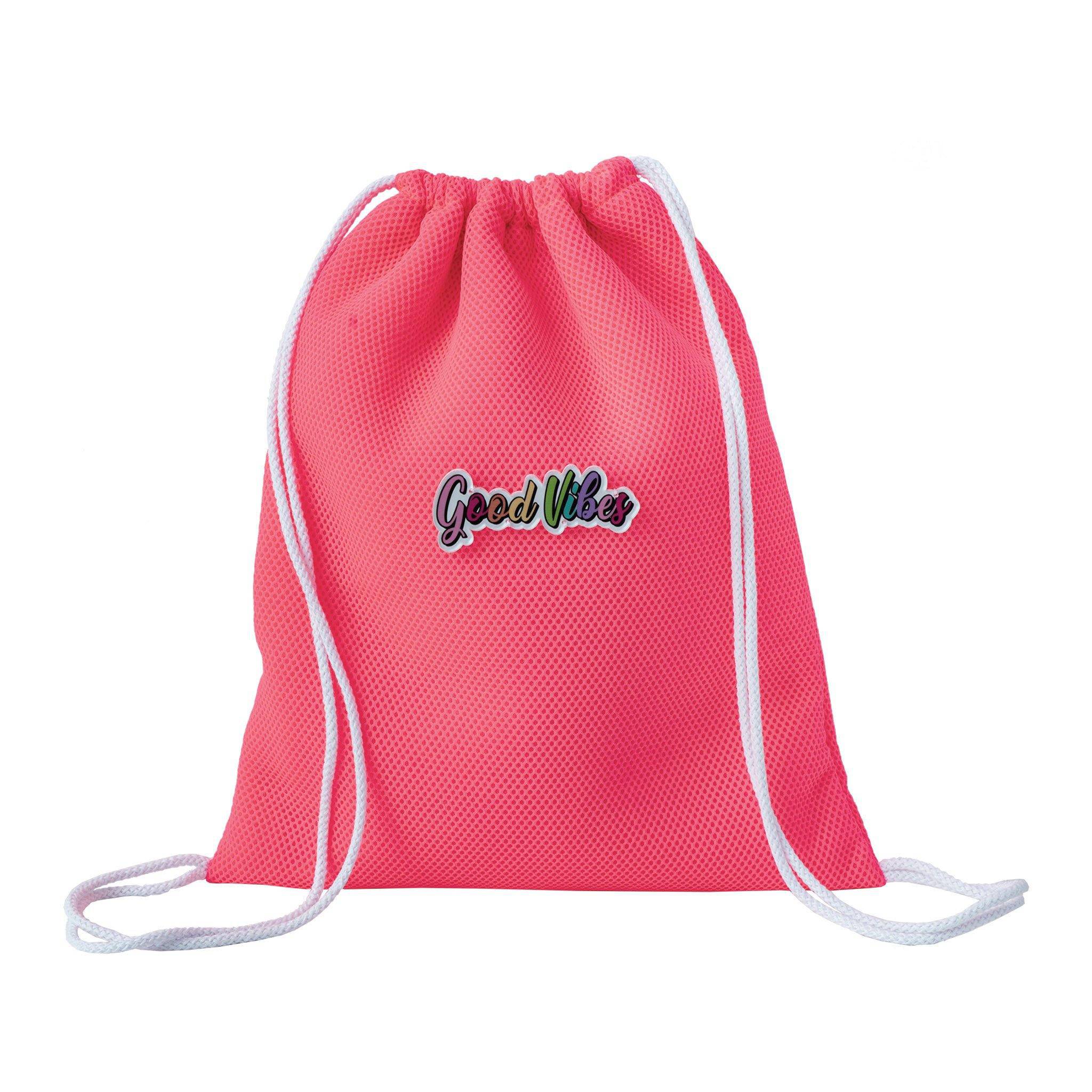 TATE Backpack | Baby Pink Bubbles Good Vibes