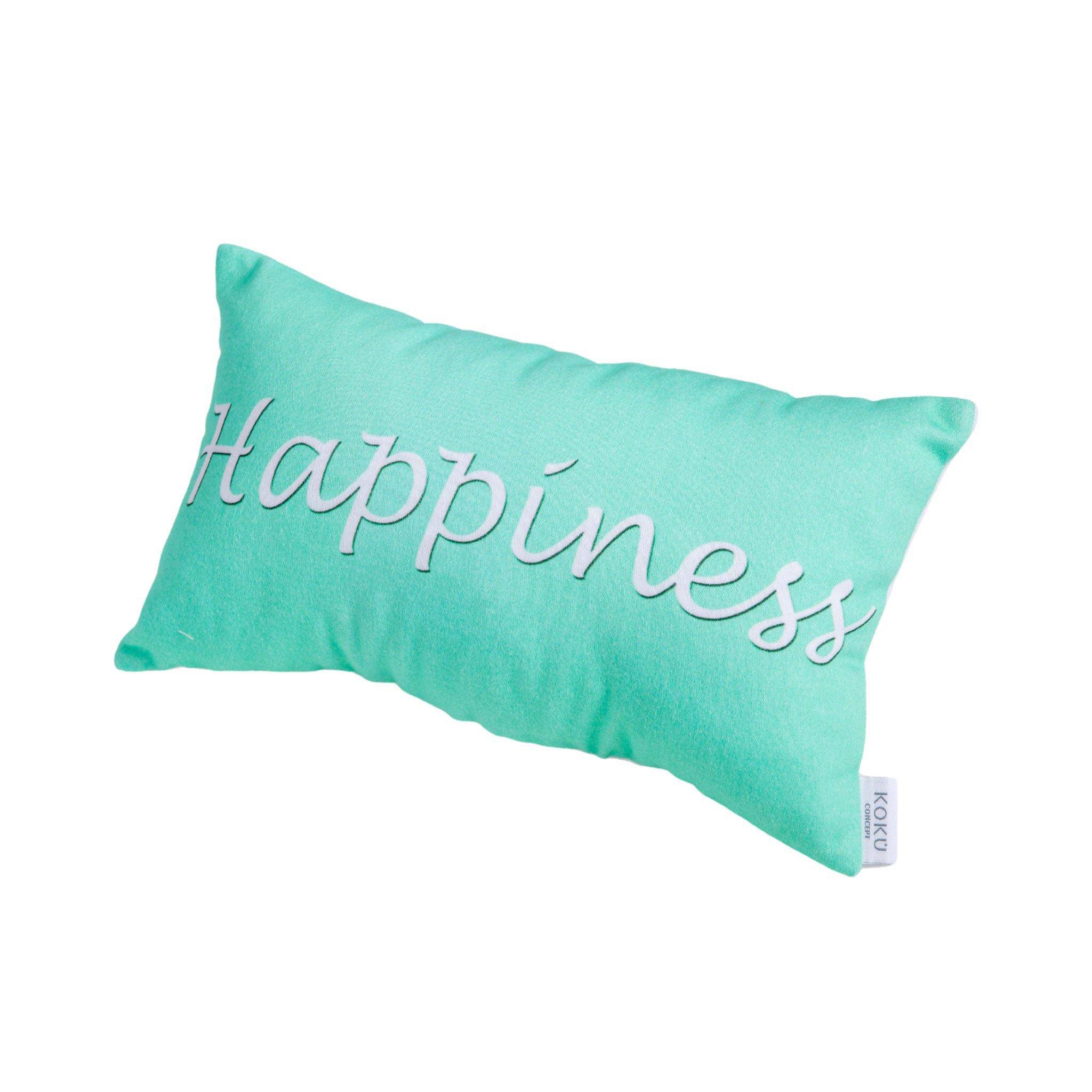 FABRIC WISH PILLOW | HAPPINESS MINT