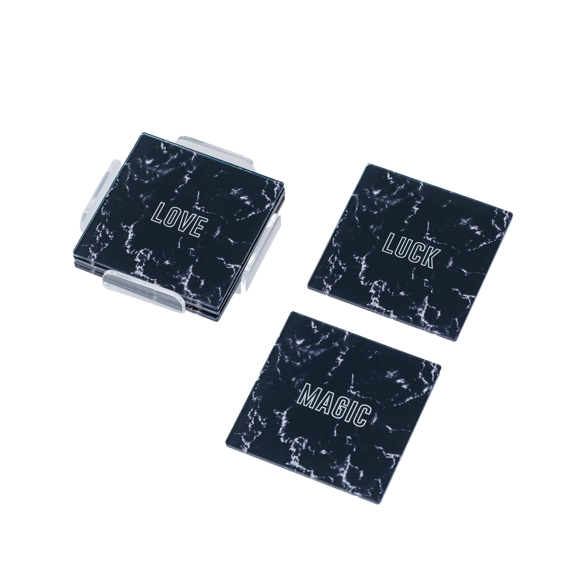 CAPRICE Coaster set | Black Marble Wishes