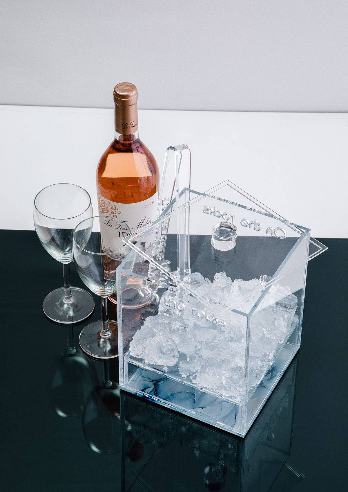 ICE Cooler Box | Clear Marble On the Rocks
