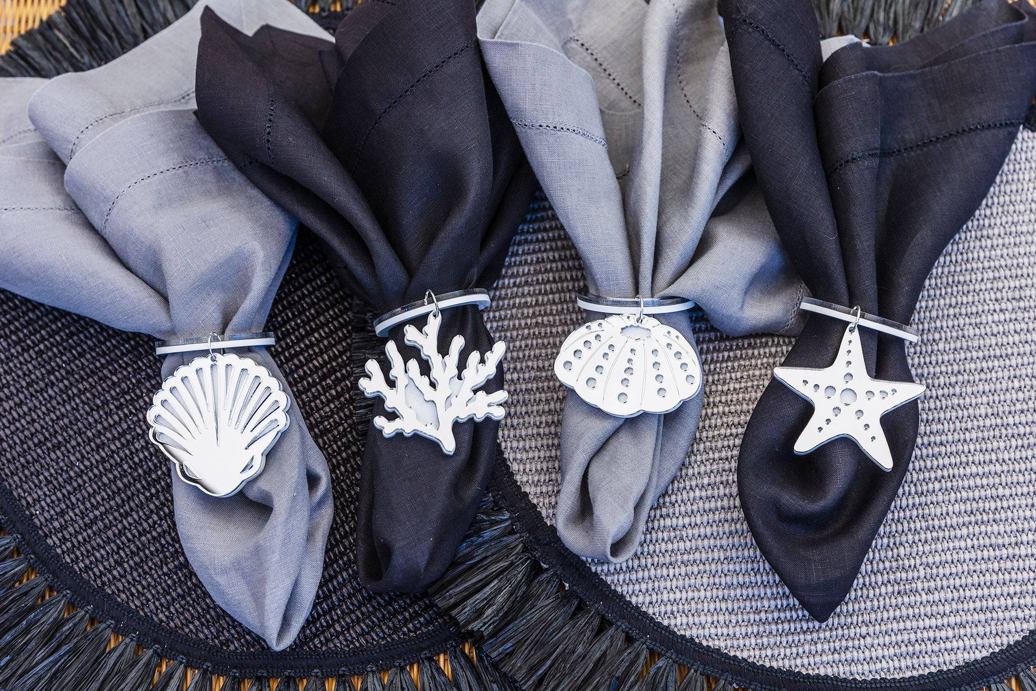 NAPKIN RINGS | Silver Sea
