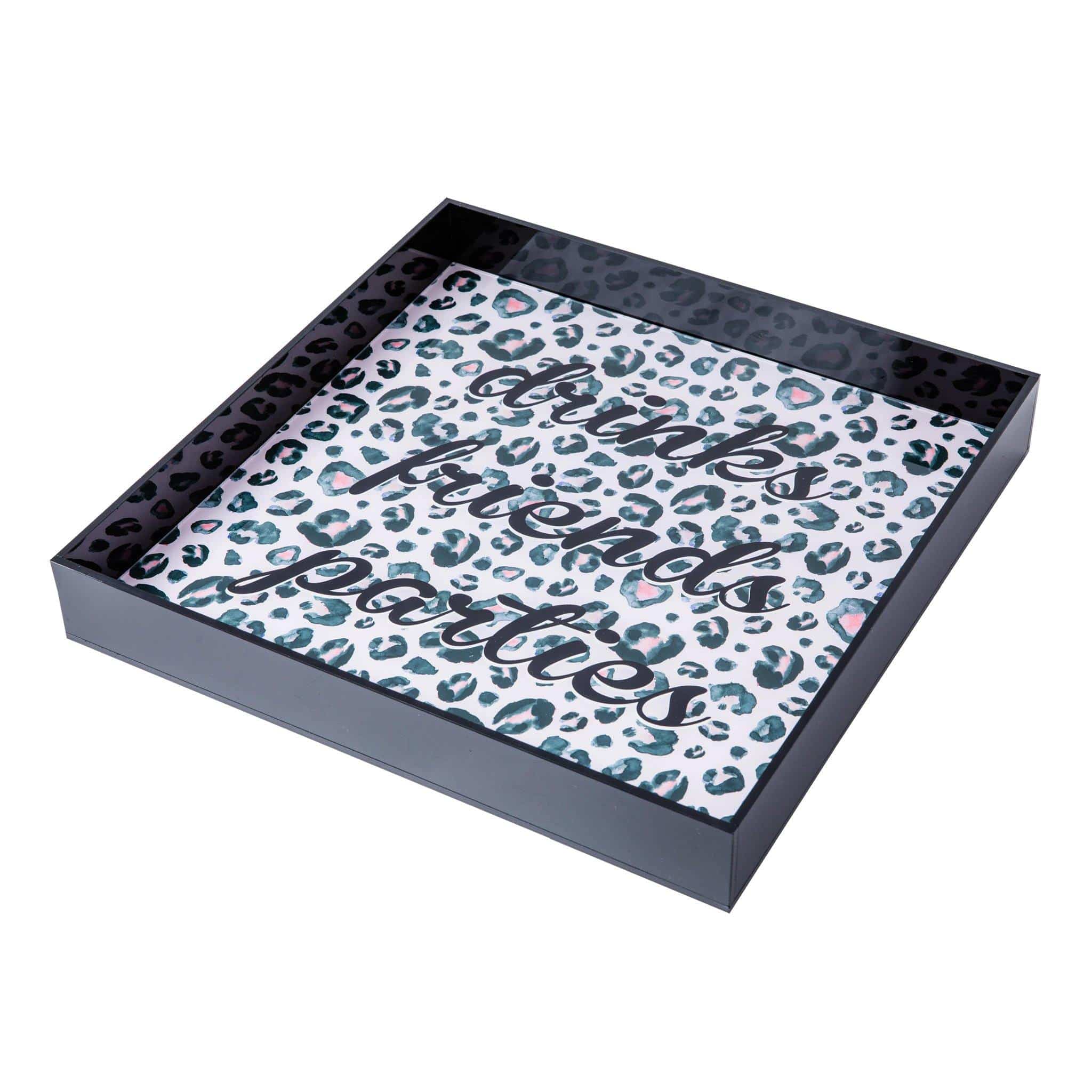 ALICIA Tray | Leopard Drinks Friends Parties