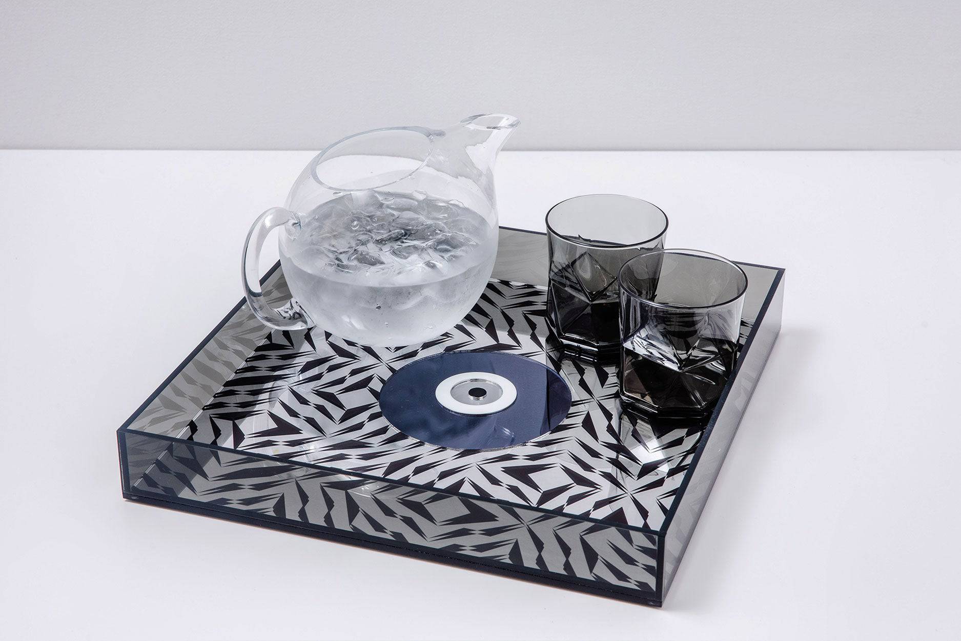 ALICIA Tray | Spikes Grey Evil Eye