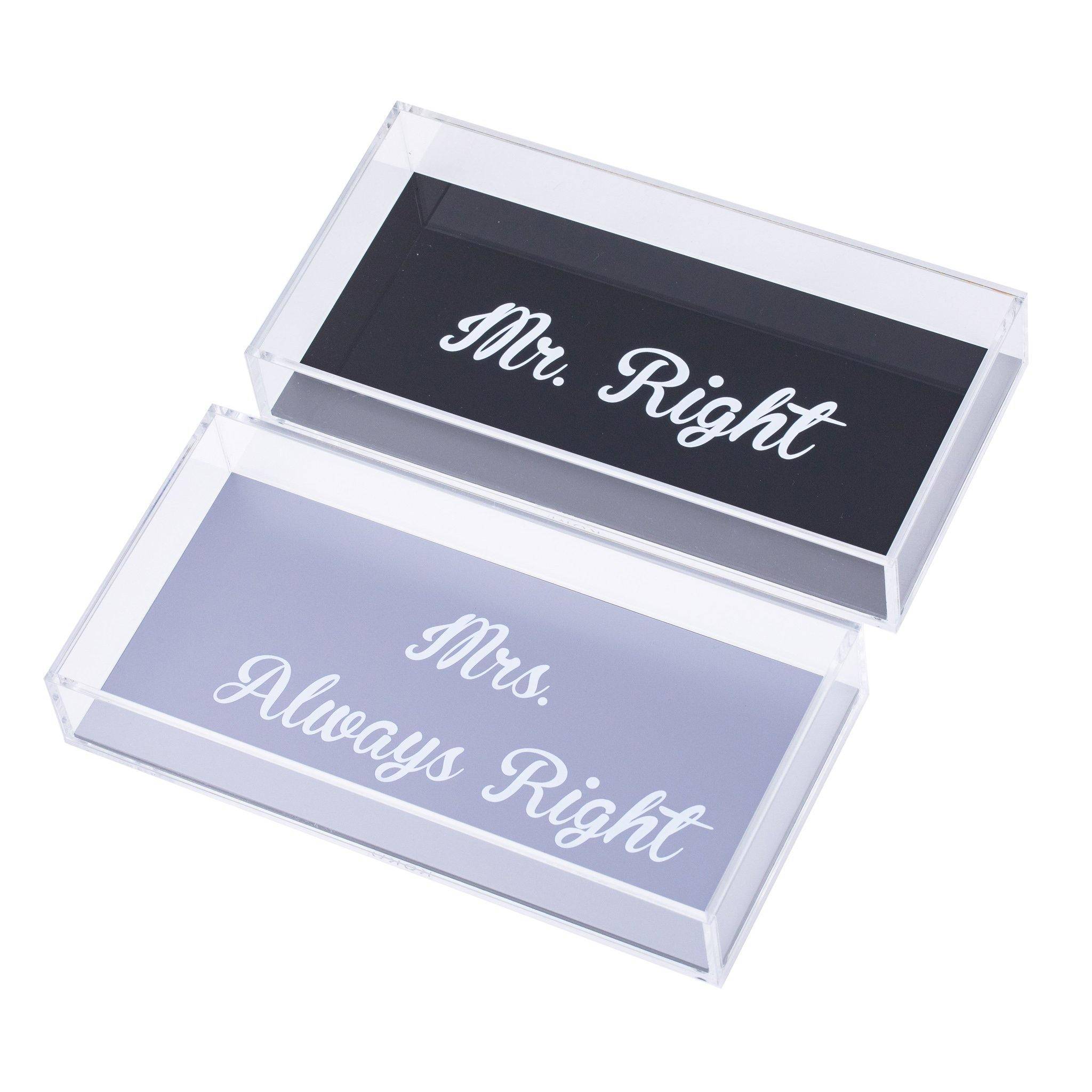 ANESA Tray Set | Mr Right & Mrs Always Right