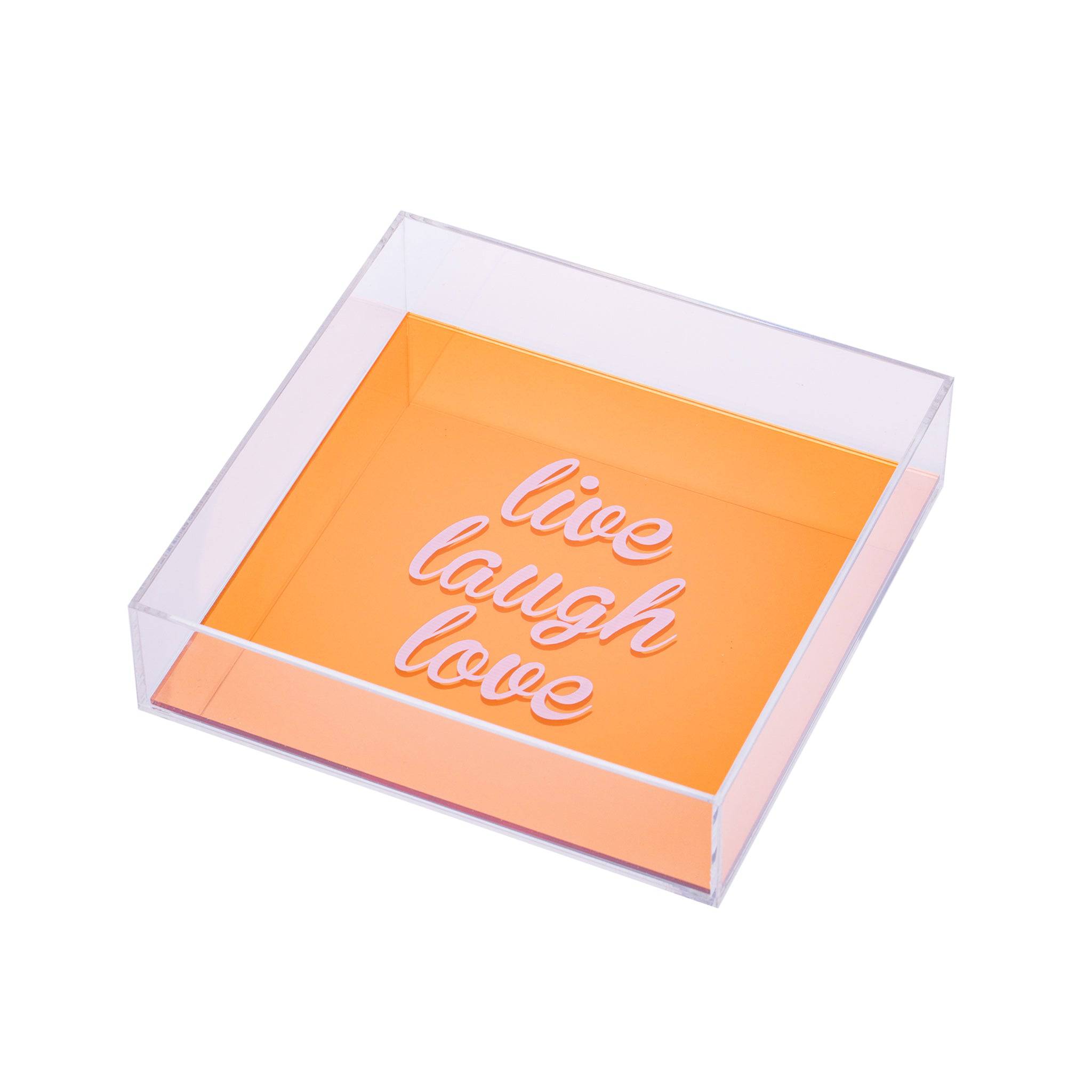 DORETE Tray | Copper White Live Laugh Love