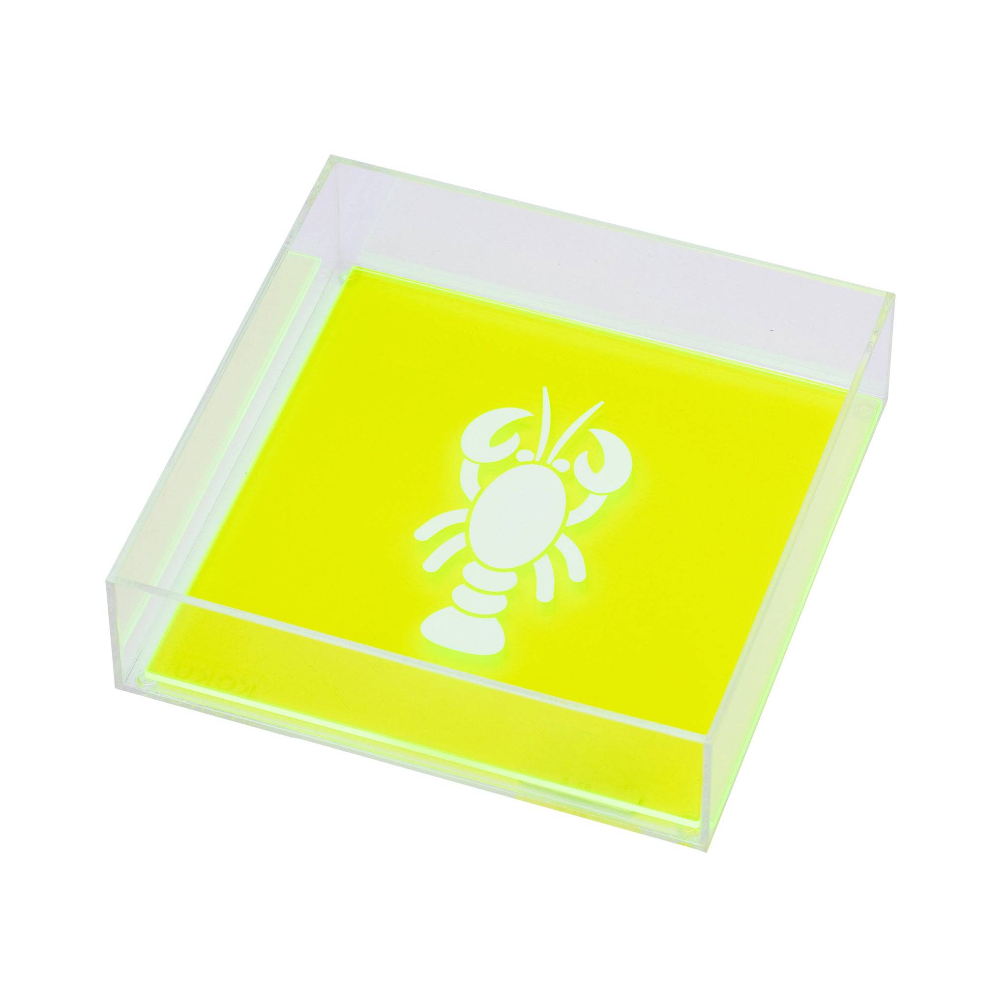 DORETE Tray | Green fluo White Lobster