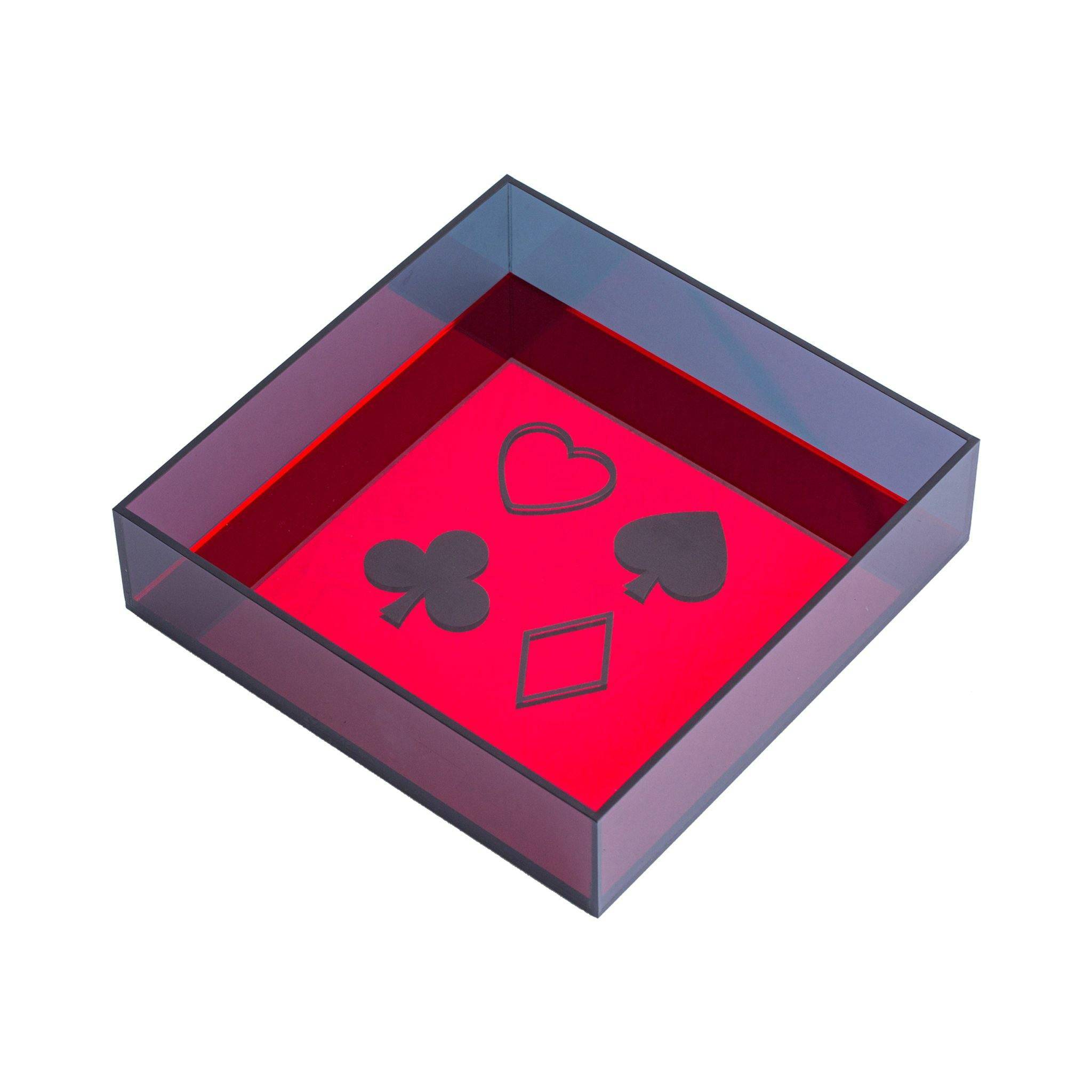DORETE Tray | Red Black Card Game