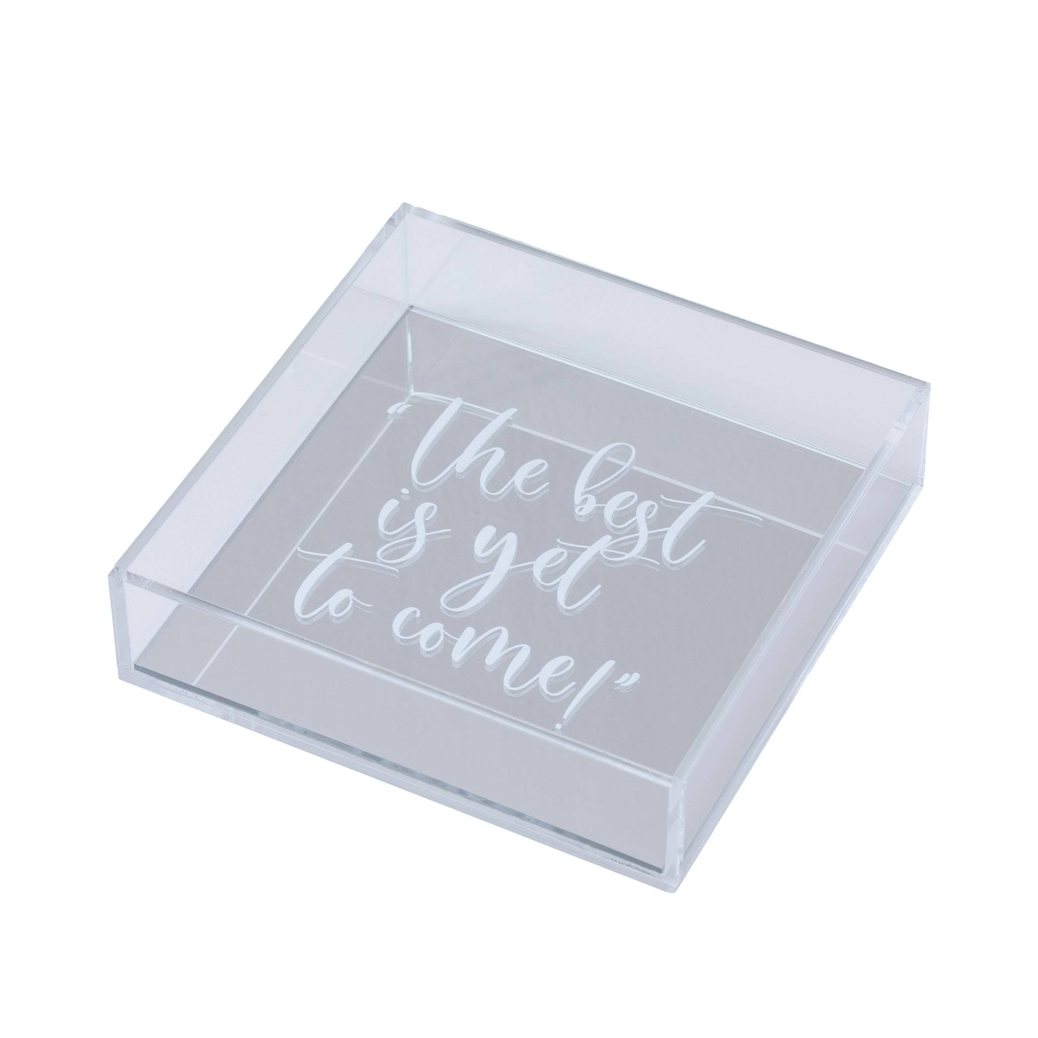 DORETE Tray | Silver White The Best is Yet to Come
