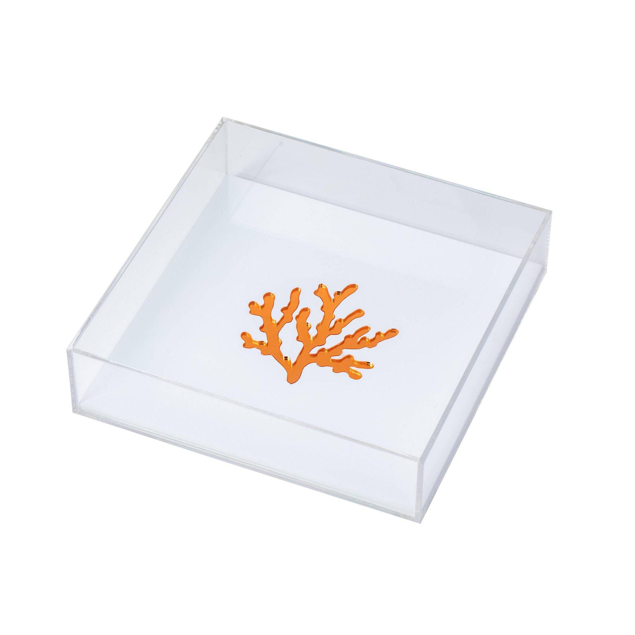 DORETE Tray | White Copper Coral
