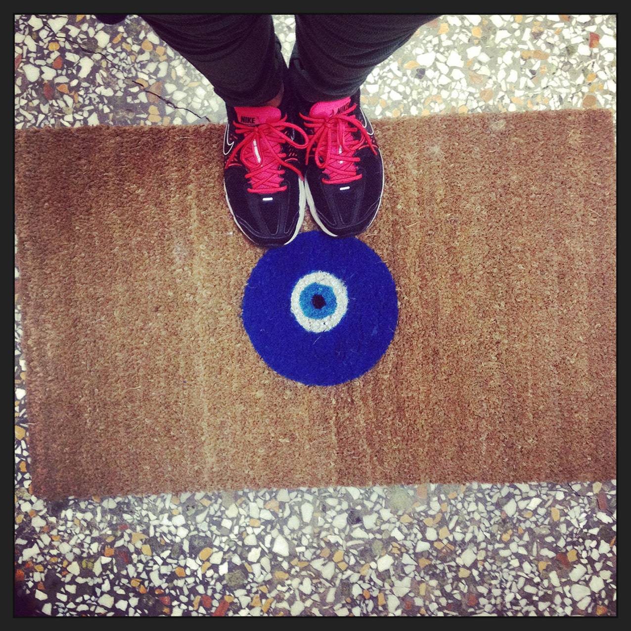 WELCOME | Door Mat Evil Eye