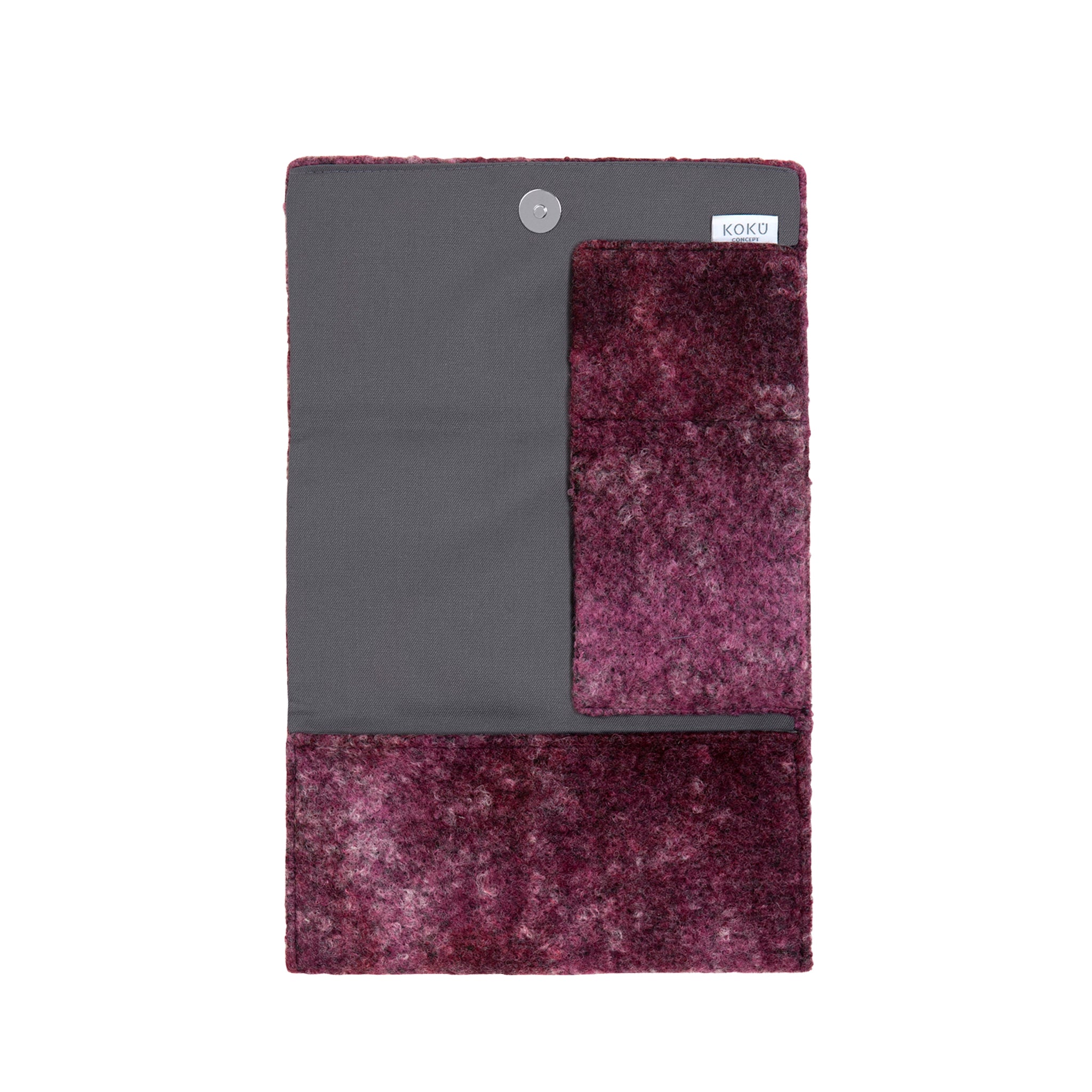 AIR Travel Pouch | Aubergine Washed Wool Lips