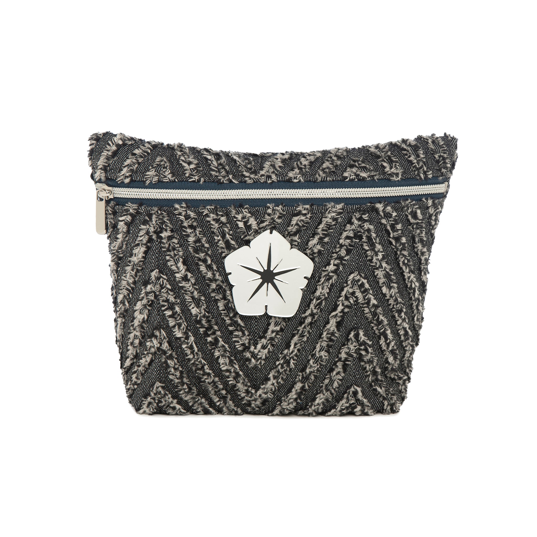ALEXA Pouch | Black Fringe Flower