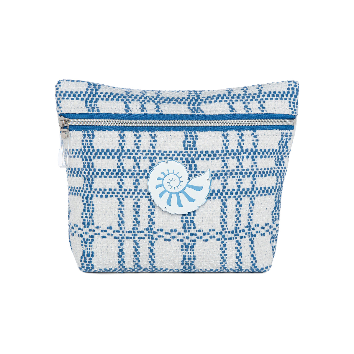 ALEXA Pouch | Blue White Check Shell