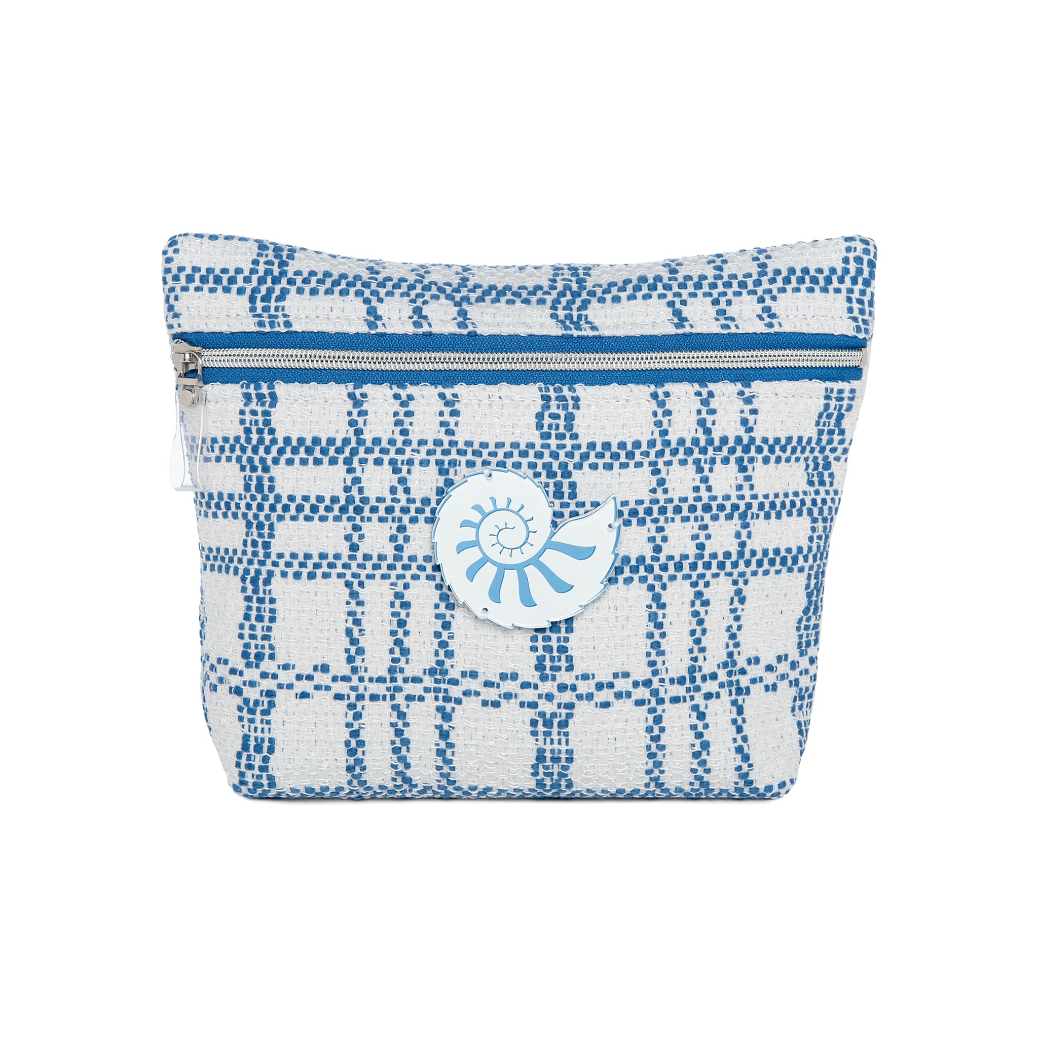 ALEXA Pouch | Blue White Check Shell