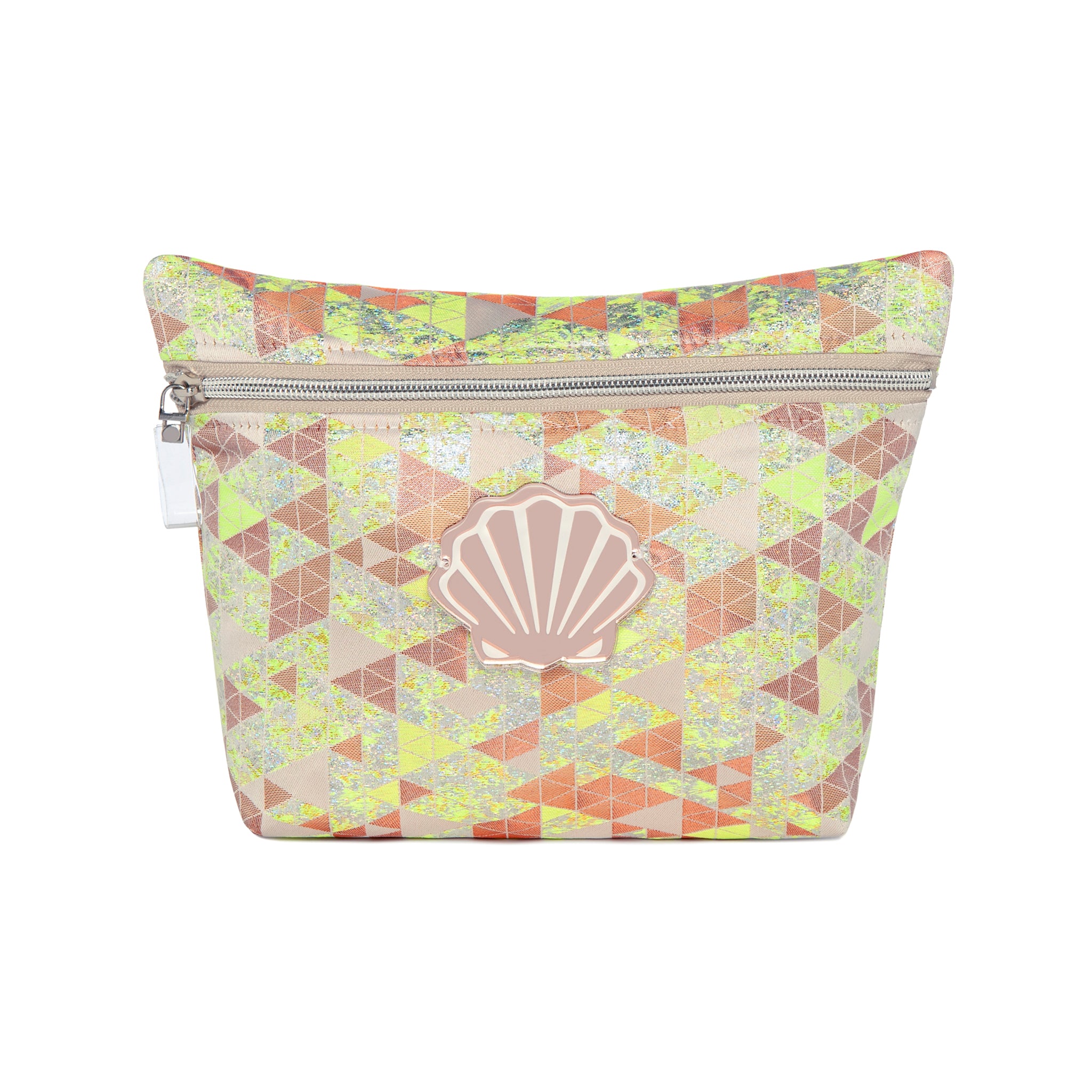 ALEXA Pouch | Bronze Triangles Shell