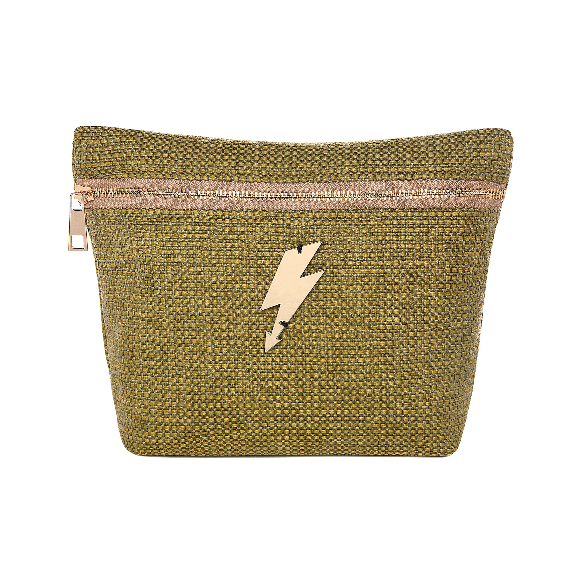 ALEXA Pouch | Olive Woven Arrow Lightning