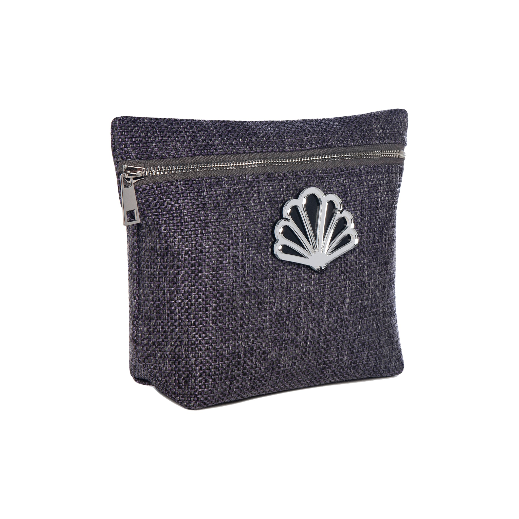 ALEXA Pouch | Purple Woven Peacock