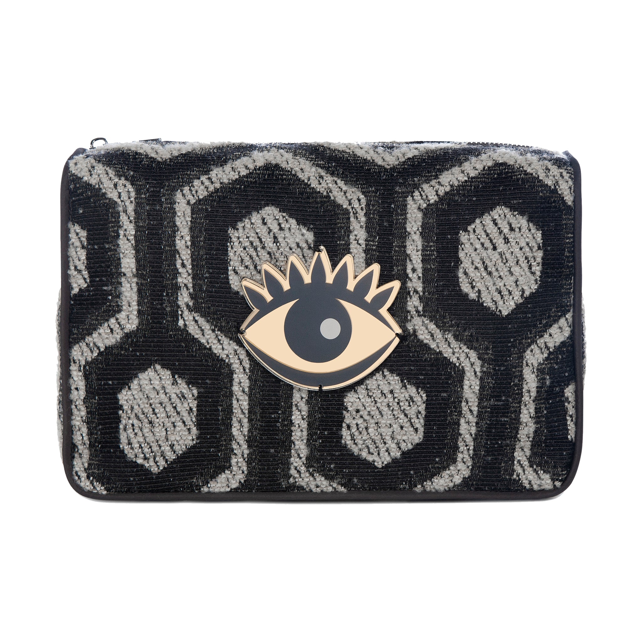 BLAZE Pouch | Grey Hexagon Eye