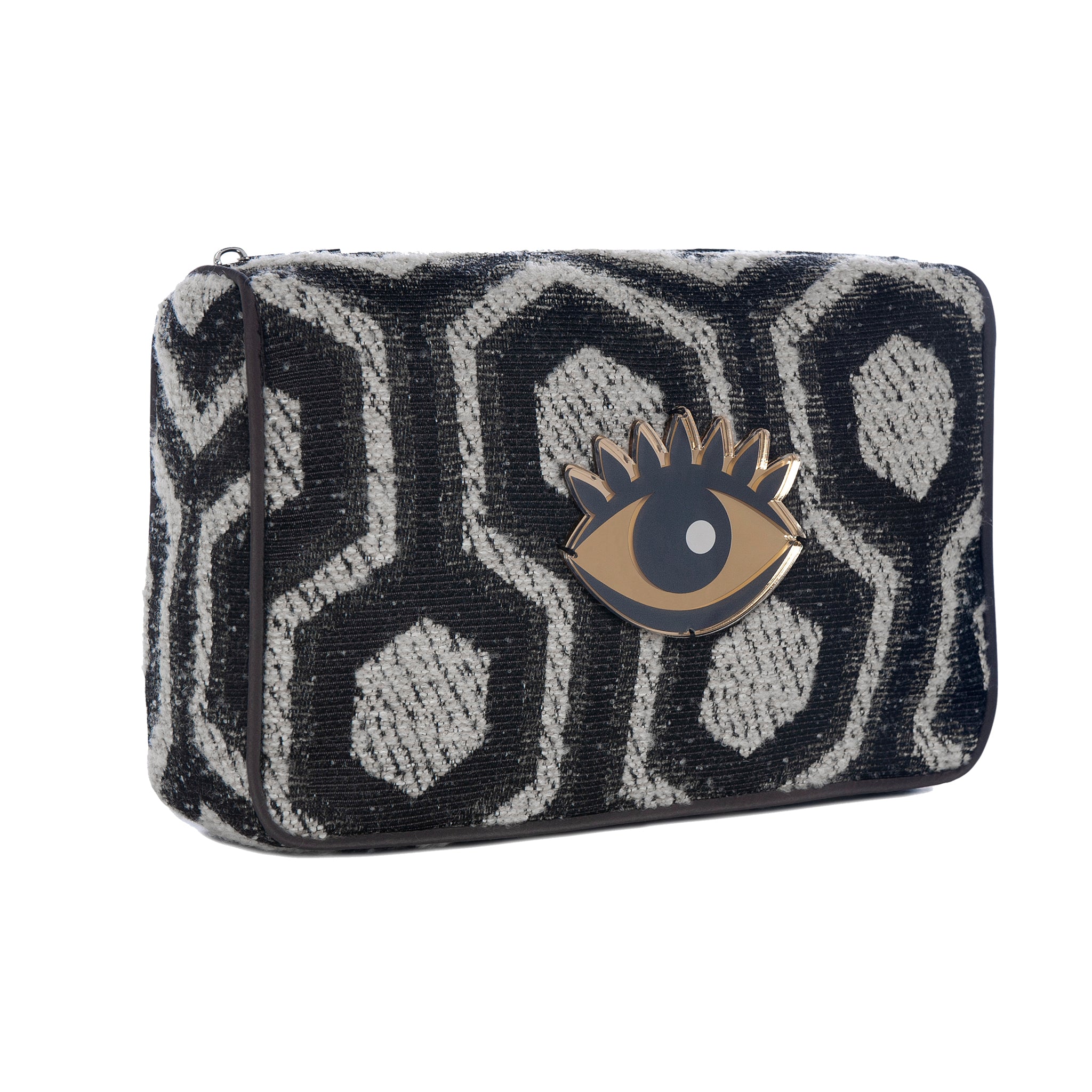 BLAZE Pouch | Grey Hexagon Eye