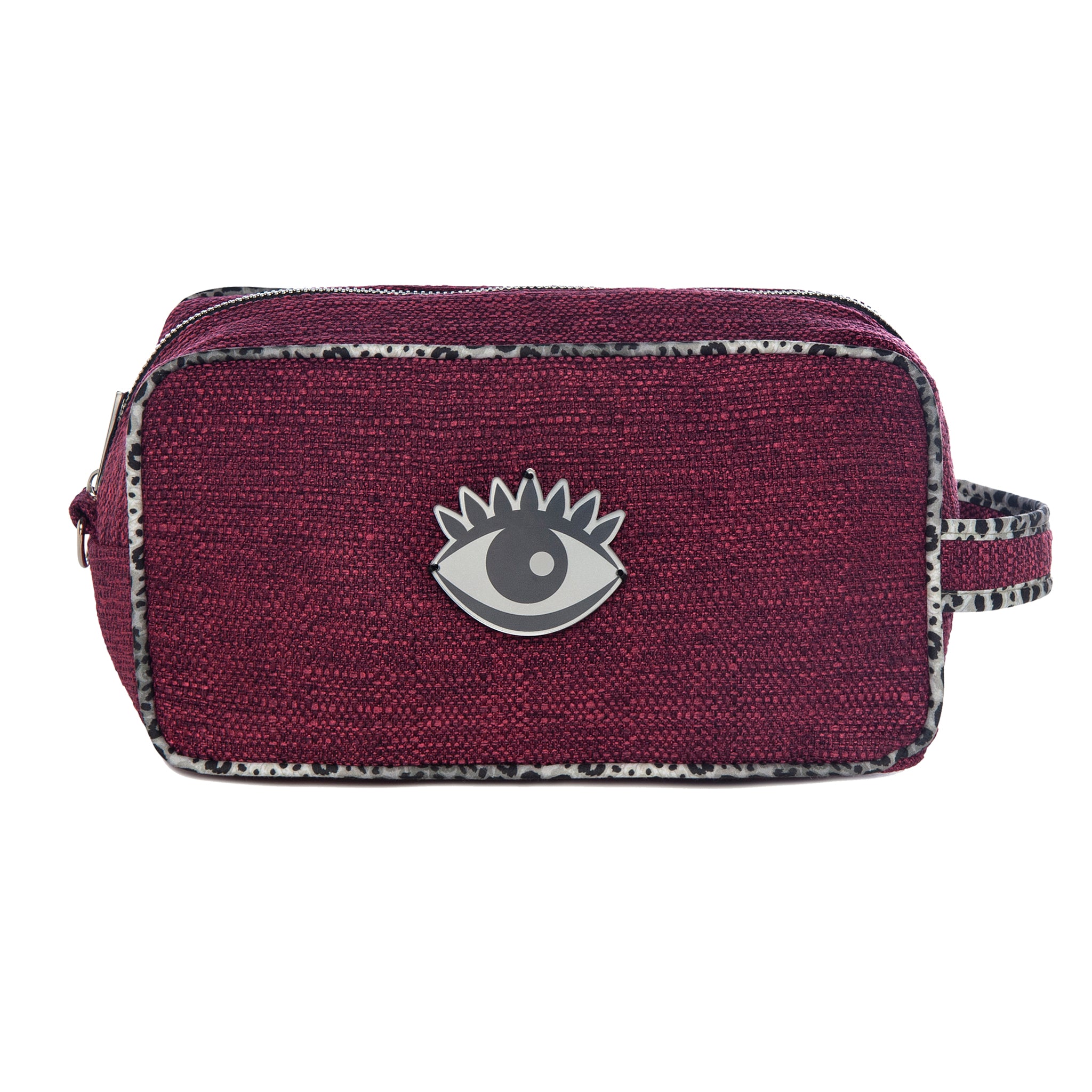 BOO Pouch | Dark Fuschia Woven Eye