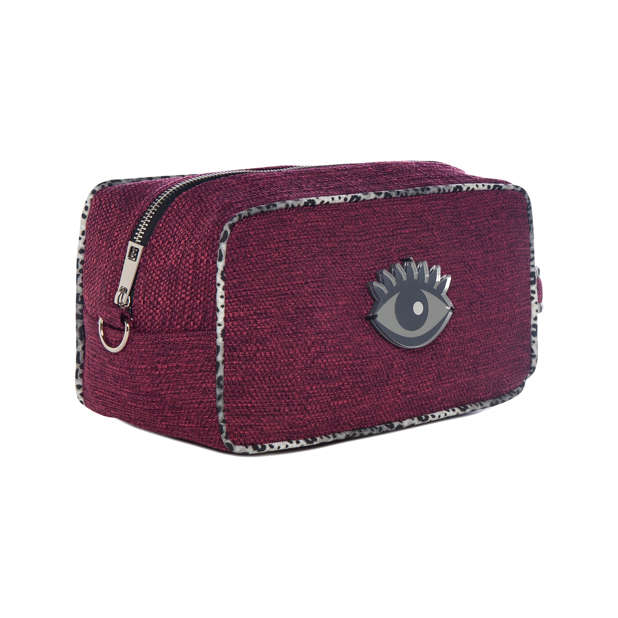 BOO Pouch | Dark Fuschia Woven Eye