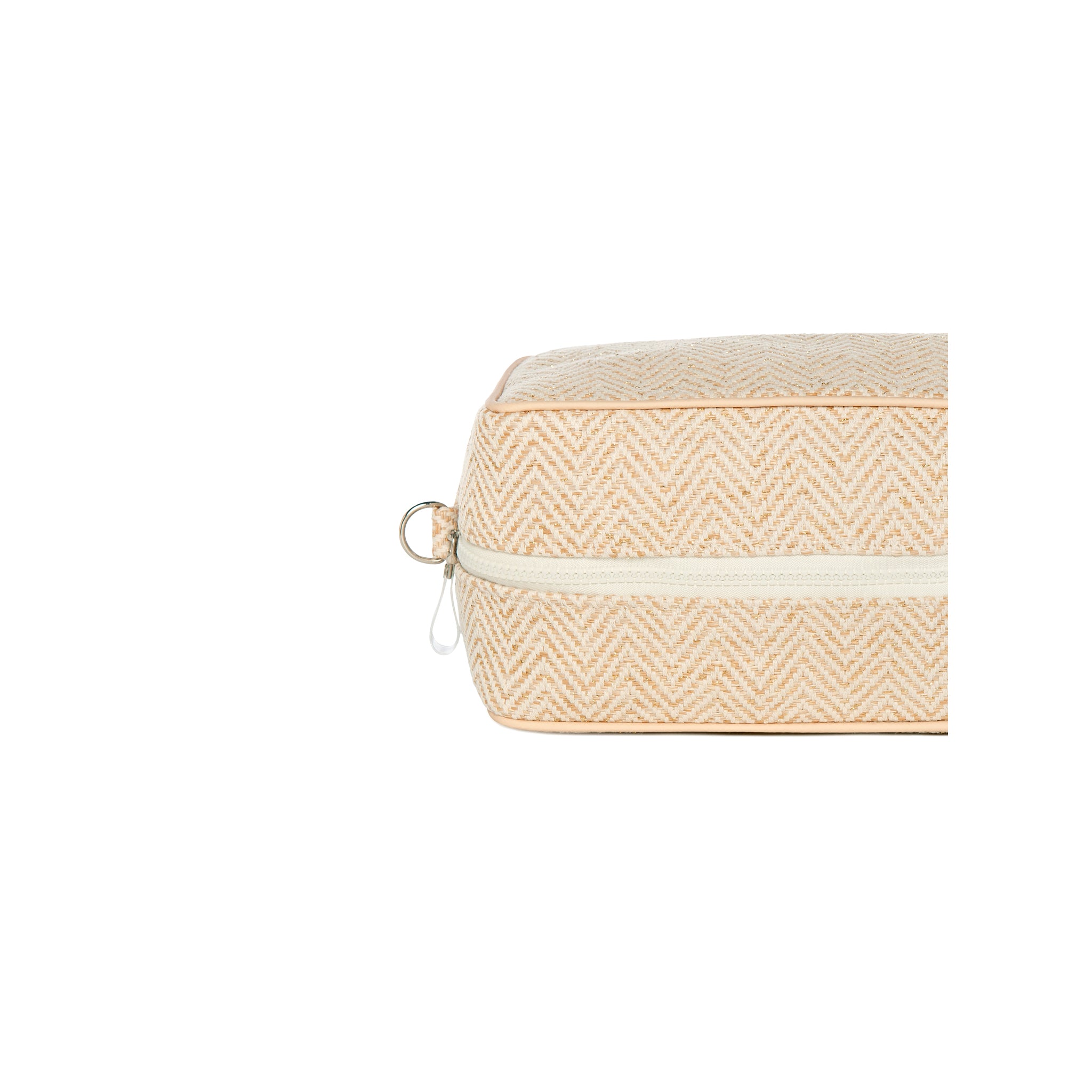 BOO Pouch | Gold Ecru Chevron Waterlily