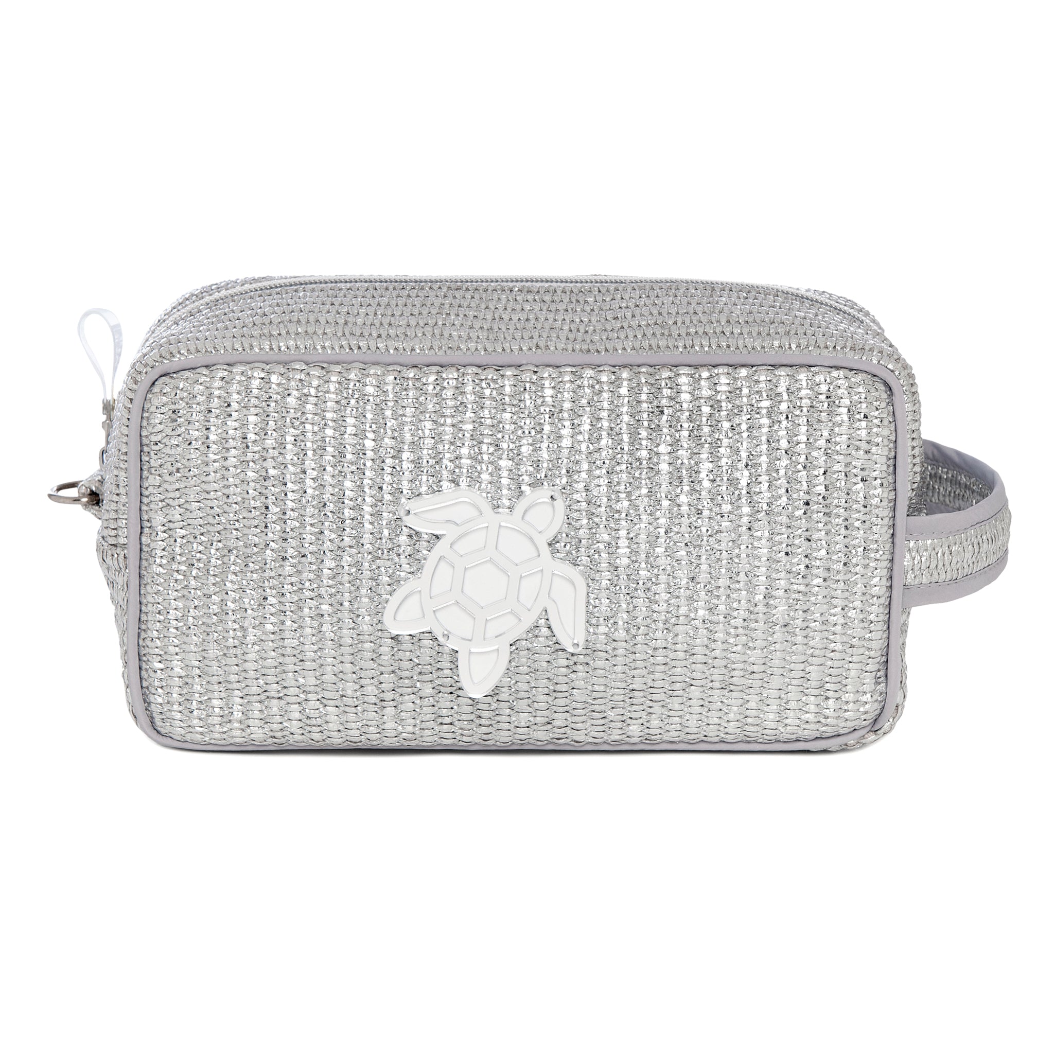 BOO Pouch | Silver Raffia Turtle
